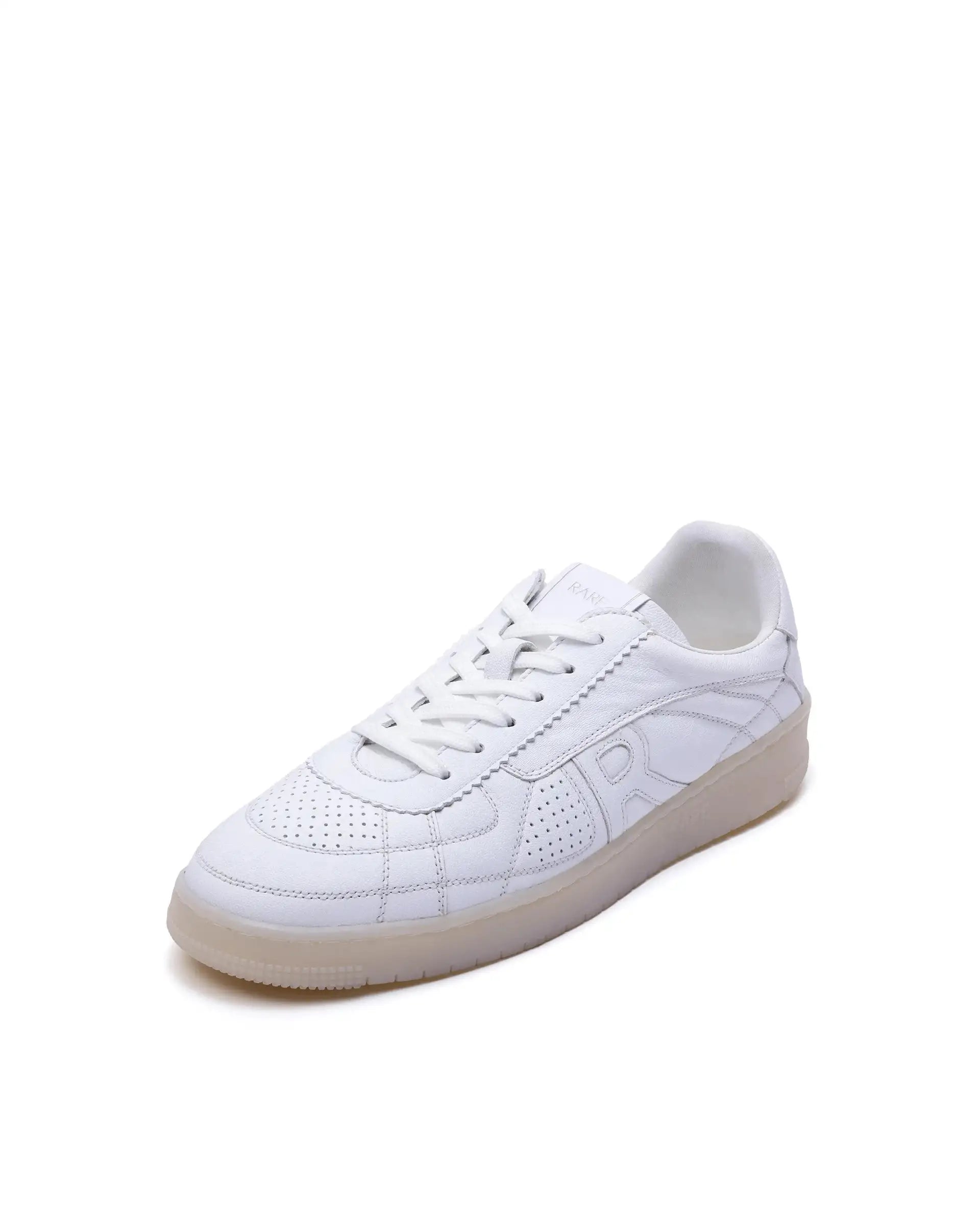 Rare Rabbit Men's Rango White Leather Lace-Up Closure Sneaker