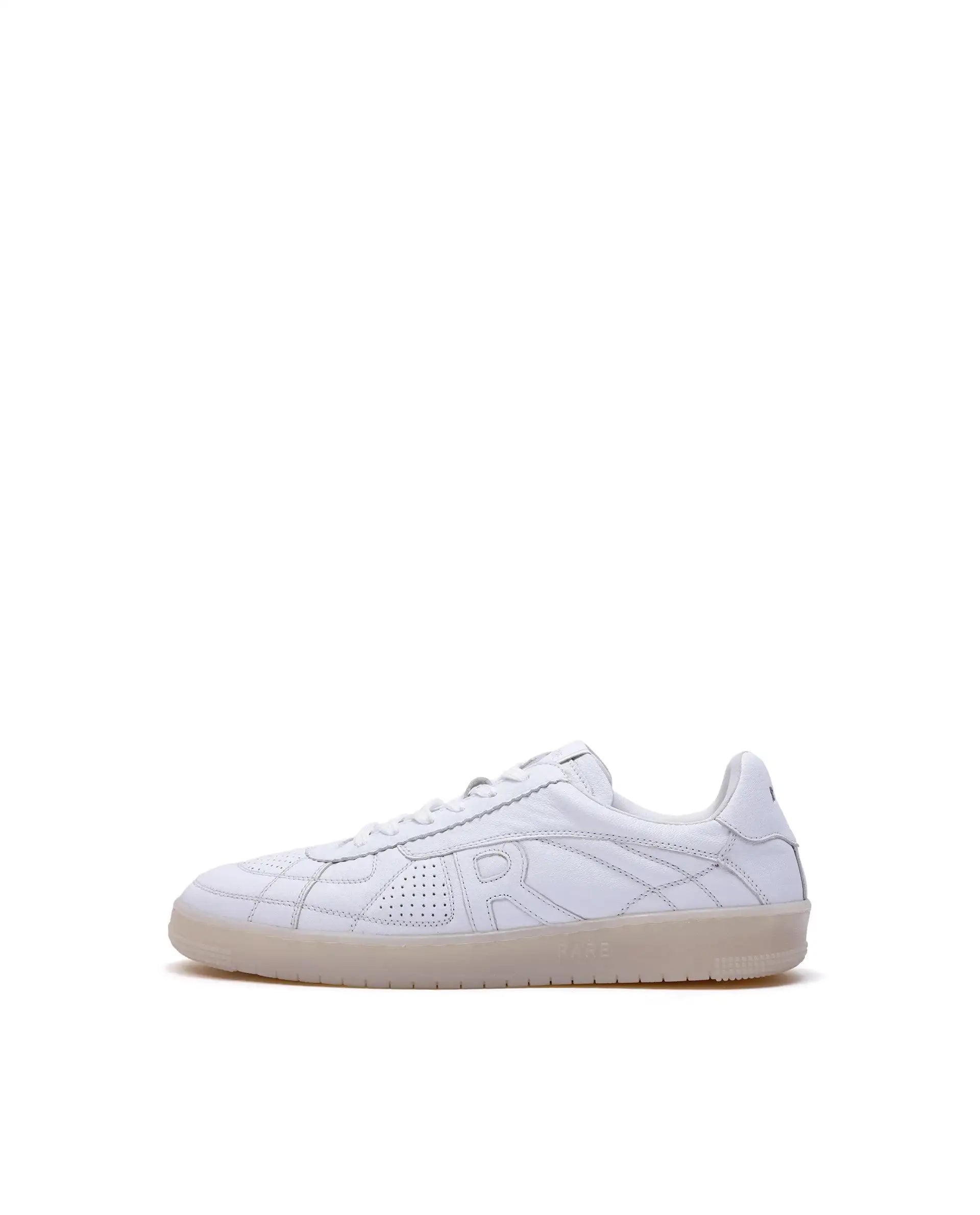 Rare Rabbit Men's Rango White Leather Lace-Up Closure Sneaker