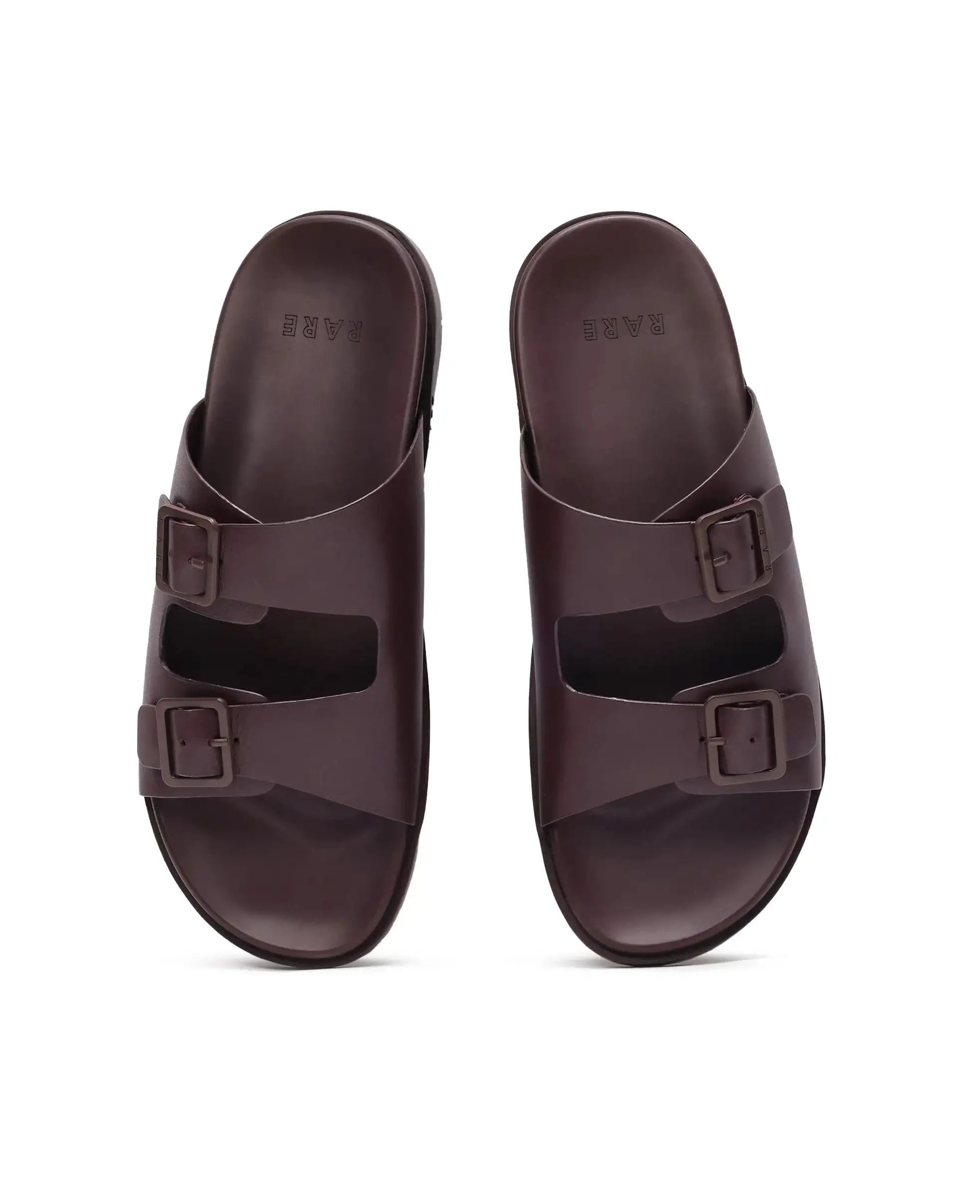 Rare Rabbit Men's Raro Bordo Leather Slip-On Closure Sandal
