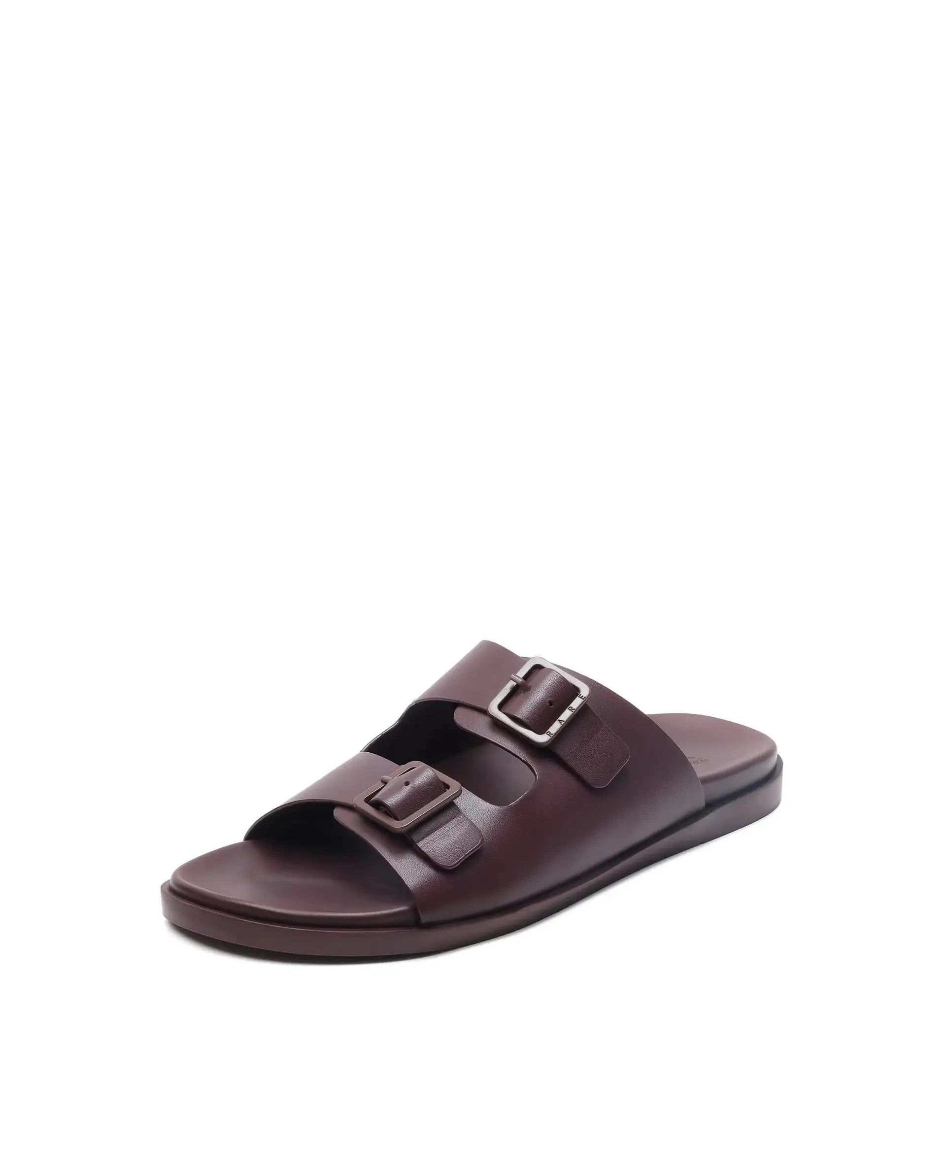Rare Rabbit Men's Raro Bordo Leather Slip-On Closure Sandal
