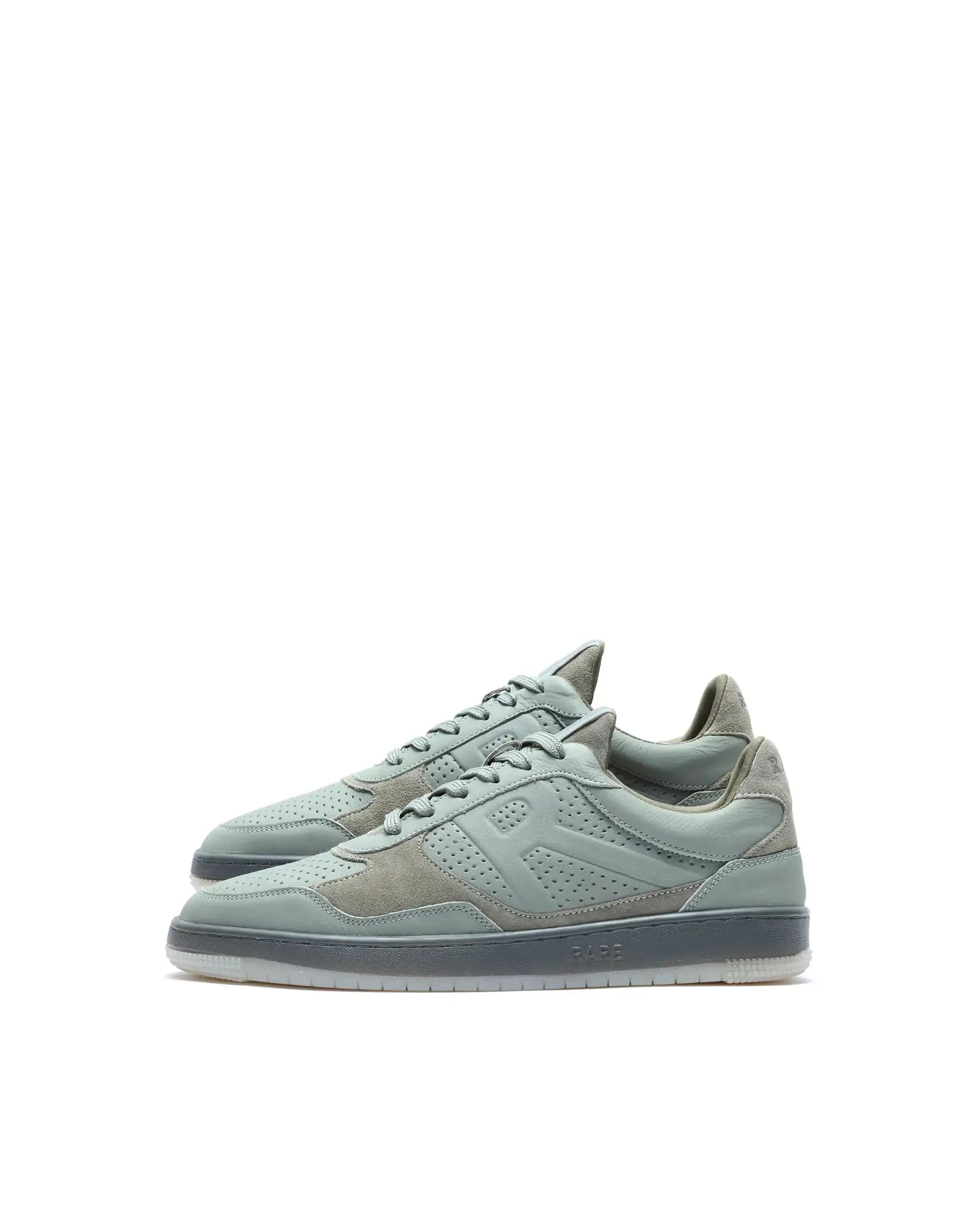Rare Rabbit Men's Reven Sage Lace-Up Closure Leather Sneaker