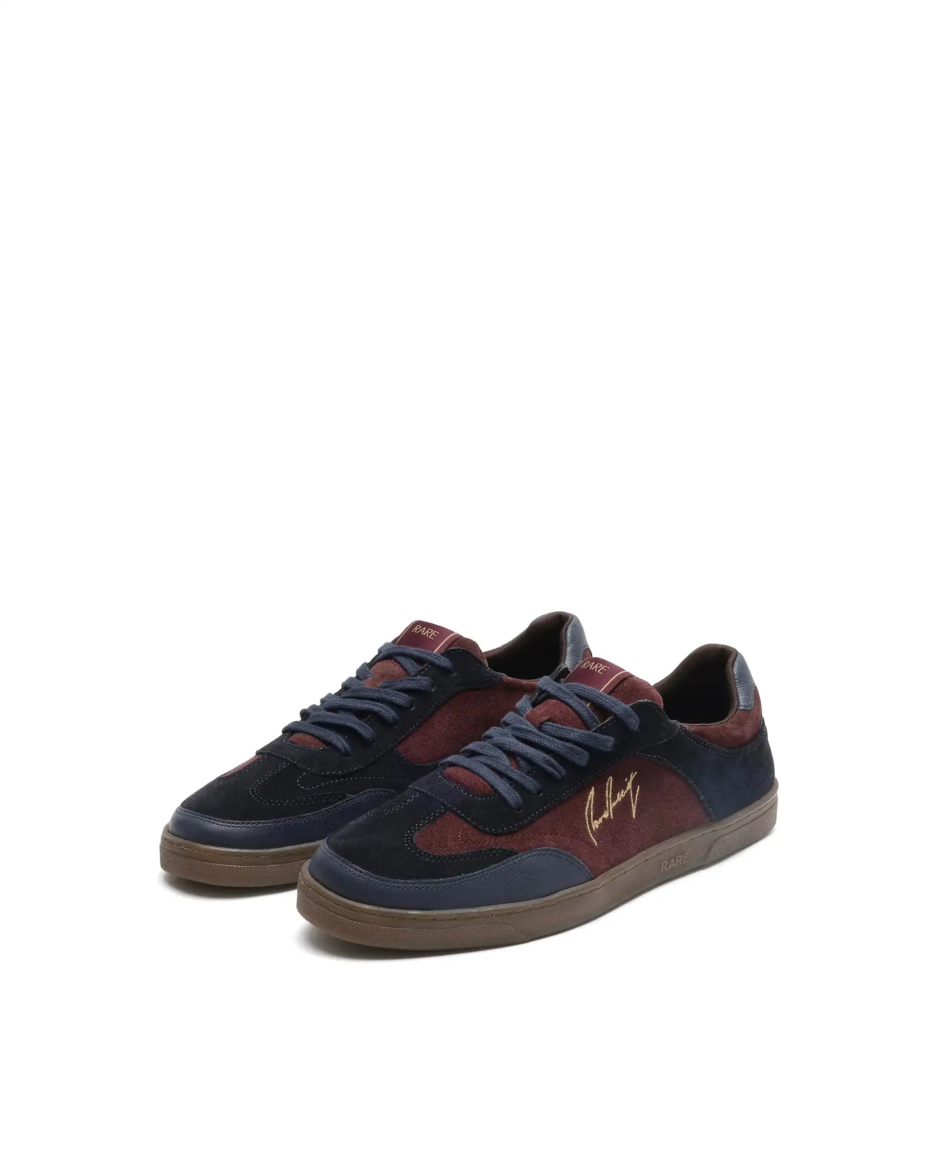 Rare Rabbit Men's Rex Brown Leather Lace-Up Closure Sneaker
