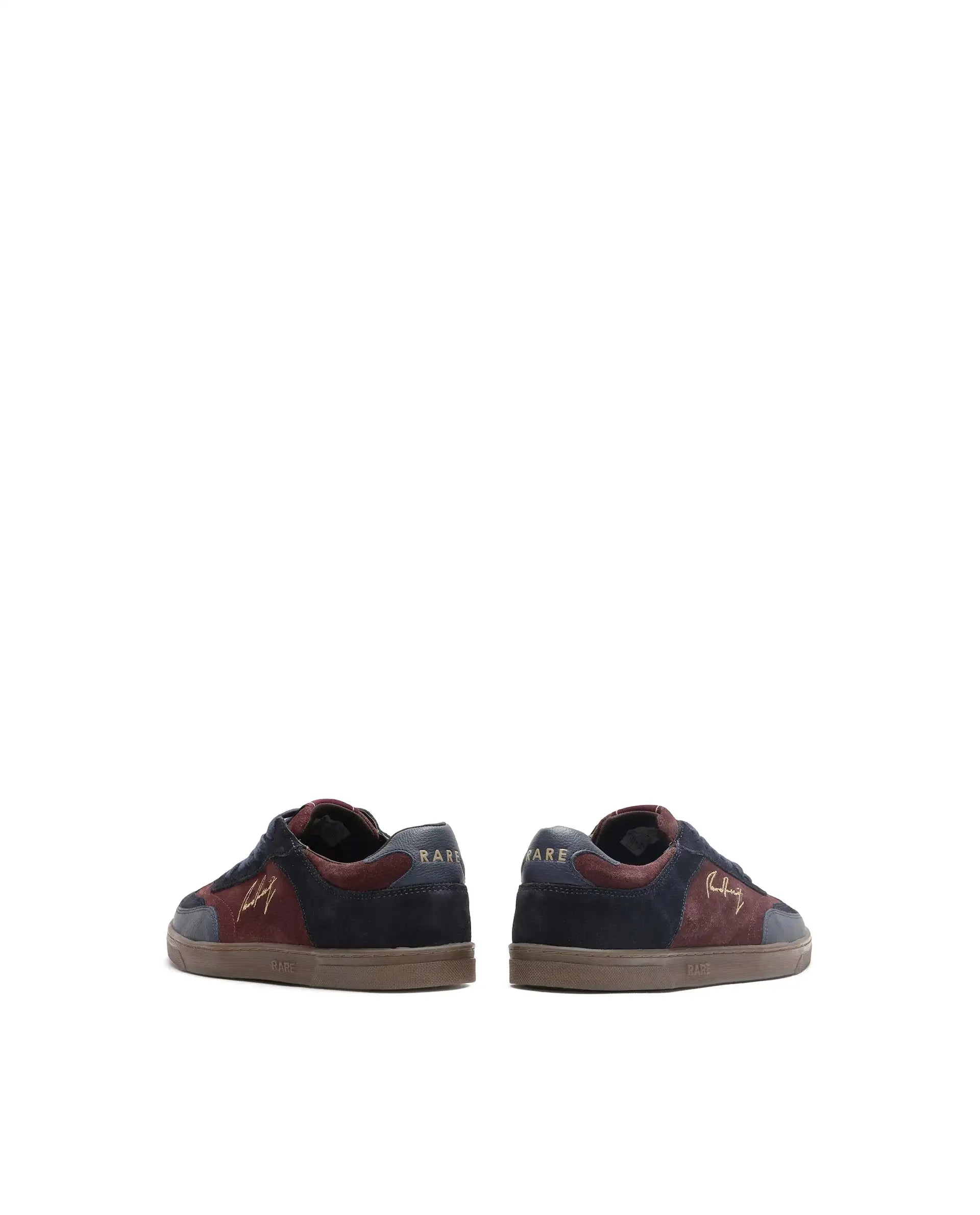 Rare Rabbit Men's Rex Brown Leather Lace-Up Closure Sneaker