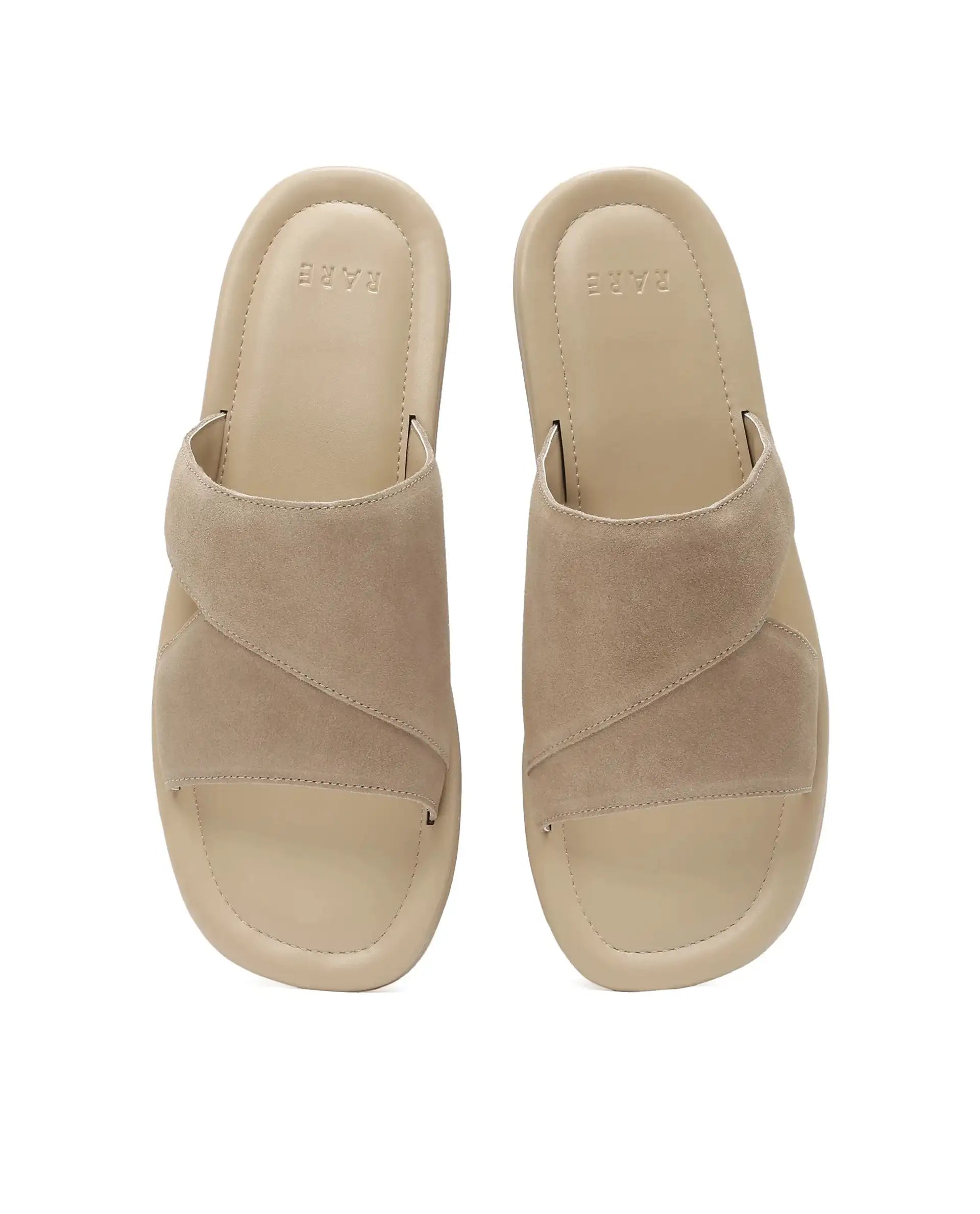 Rare Rabbit Men's Rho Sand Leather Slip-On Closure Sandal
