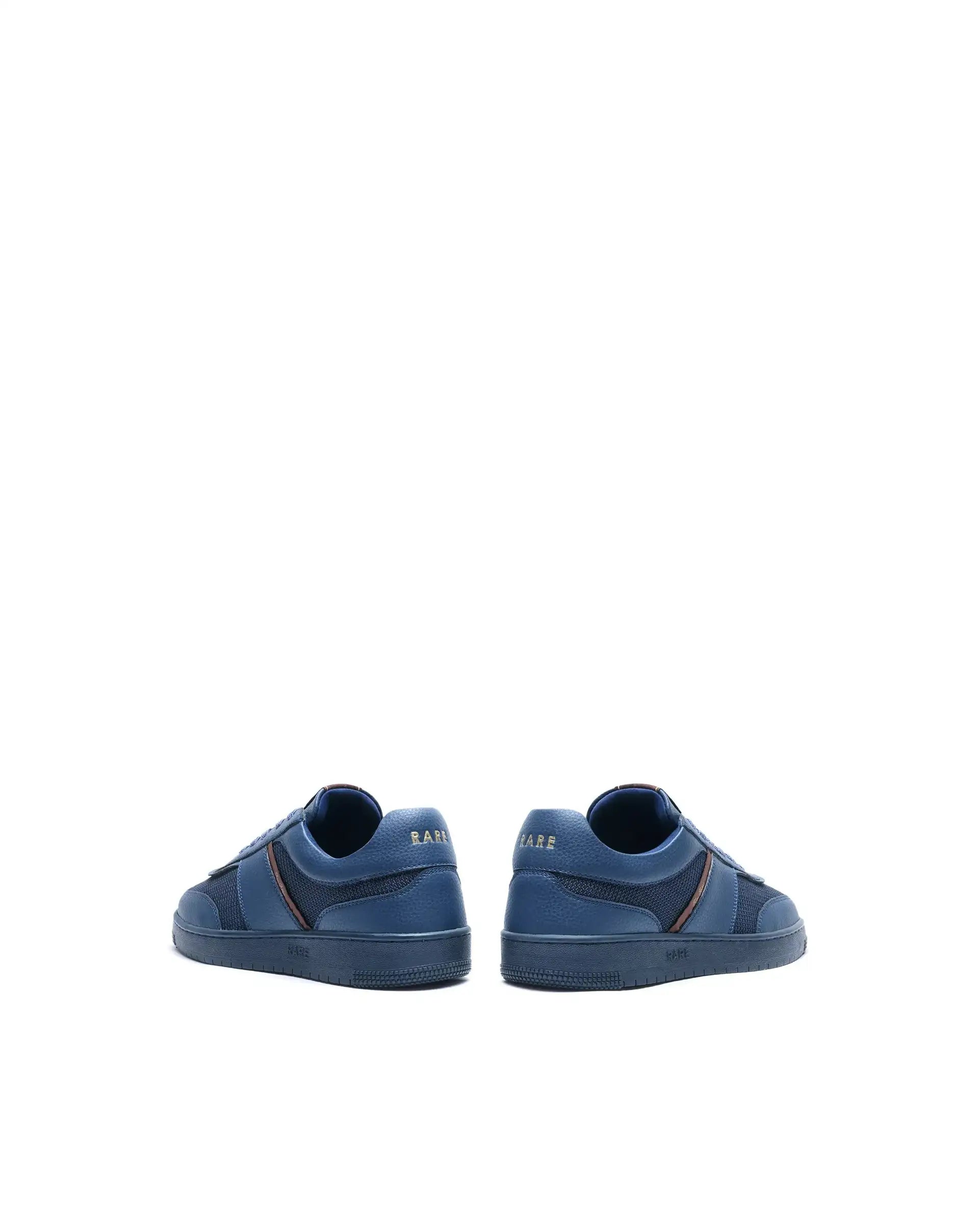 Rare Rabbit Men's Rubo Navy Micro Leather Sneaker