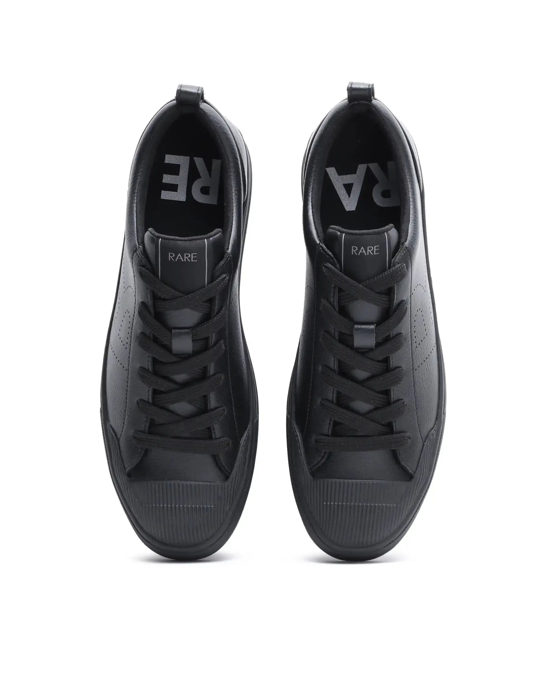 Rare Rabbit Men's Sauron 25 Black Micro Leather Sneaker