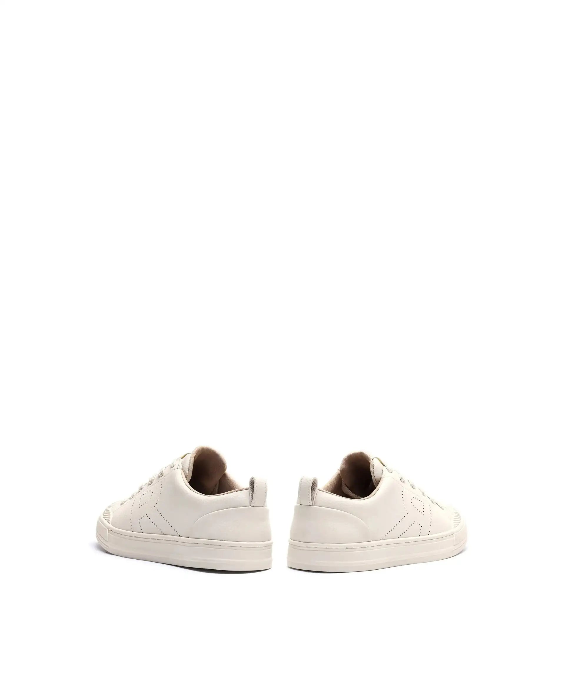 Rare Rabbit Men's Sauron 25 Light Beige Micro Leather Sneaker