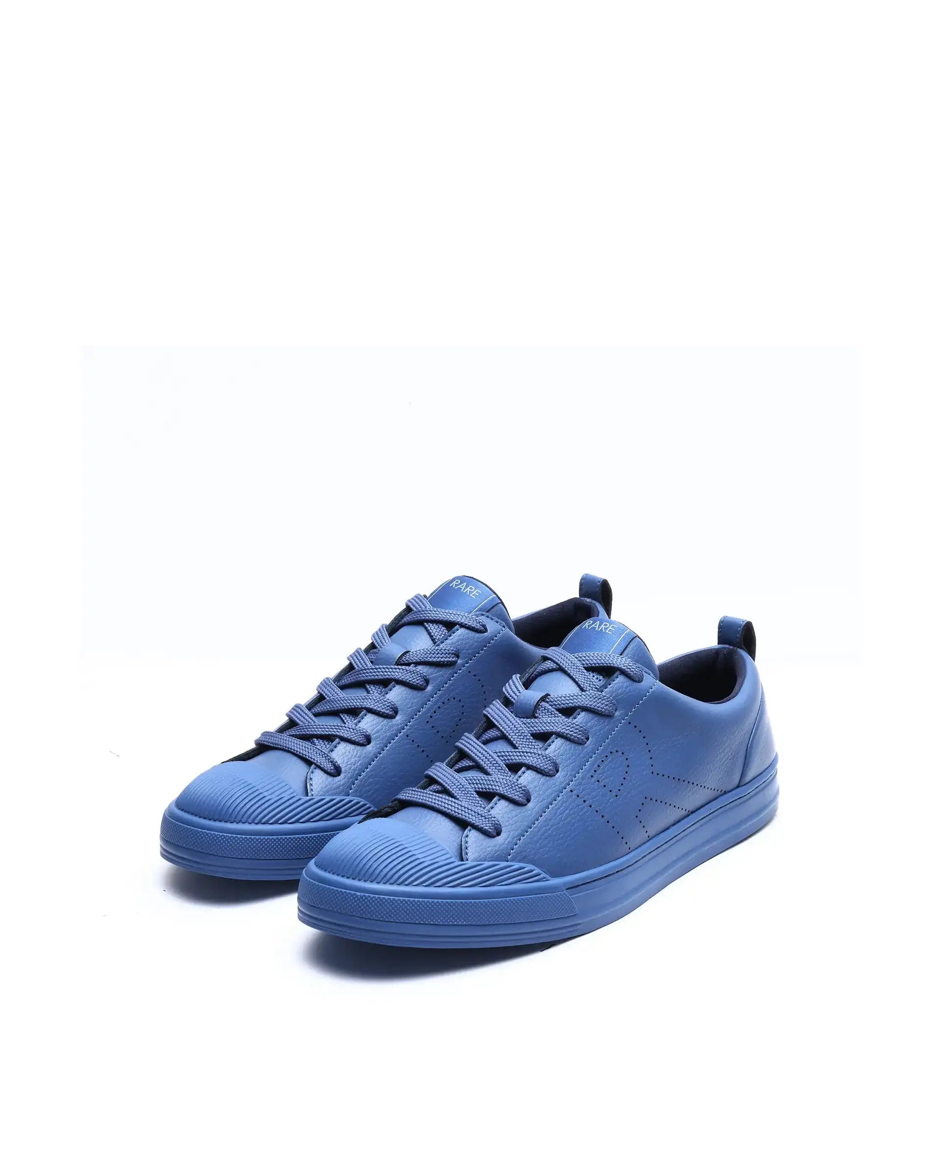 Rare Rabbit Men's Sauron 25 Navy Micro Leather Sneaker