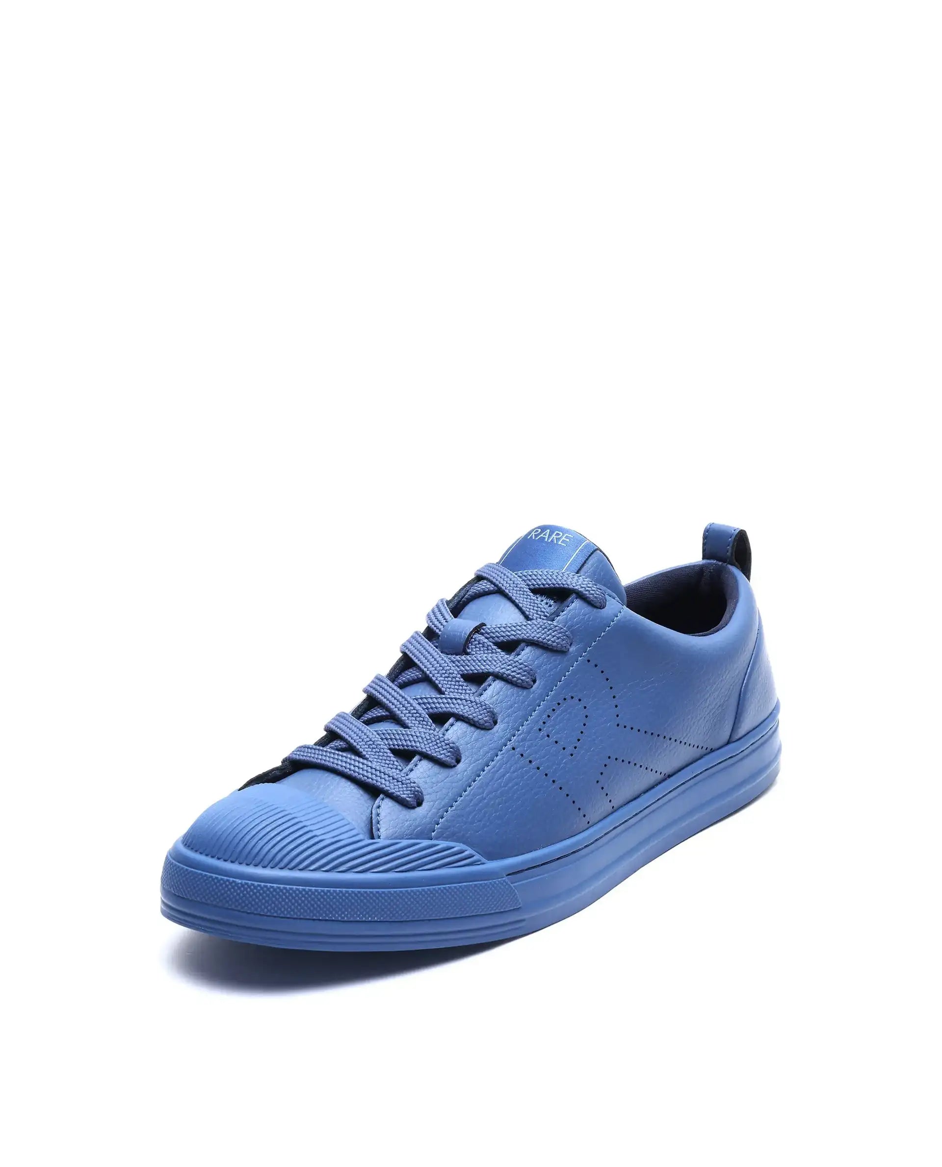 Rare Rabbit Men's Sauron 25 Navy Micro Leather Sneaker