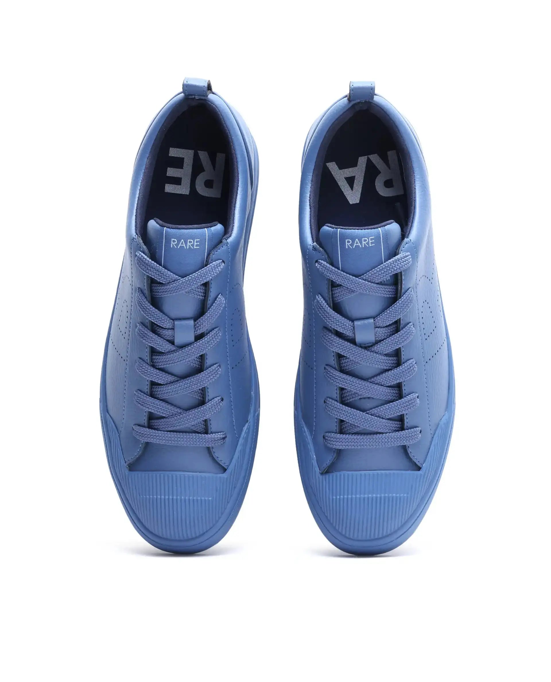 Rare Rabbit Men's Sauron 25 Navy Micro Leather Sneaker