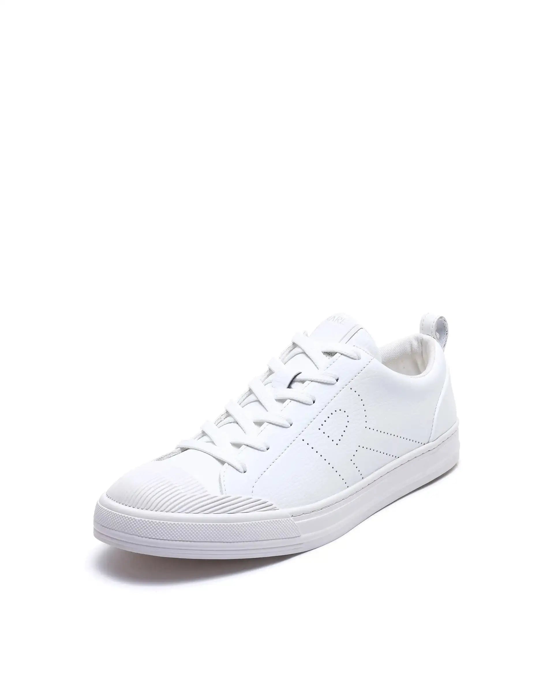 Rare Rabbit Men's Sauron 25 White Micro Leather Sneaker