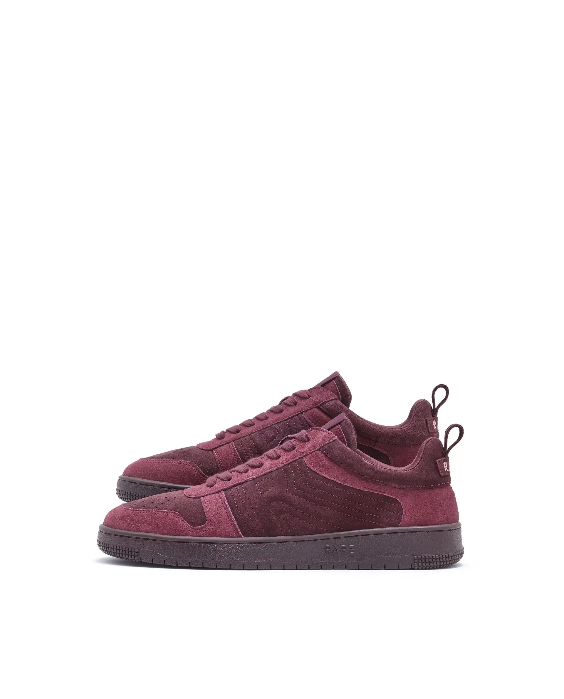Rare Rabbit Men Senab Purple Genuine Suede Leather Low-Top Lace Up Sneaker Shoes