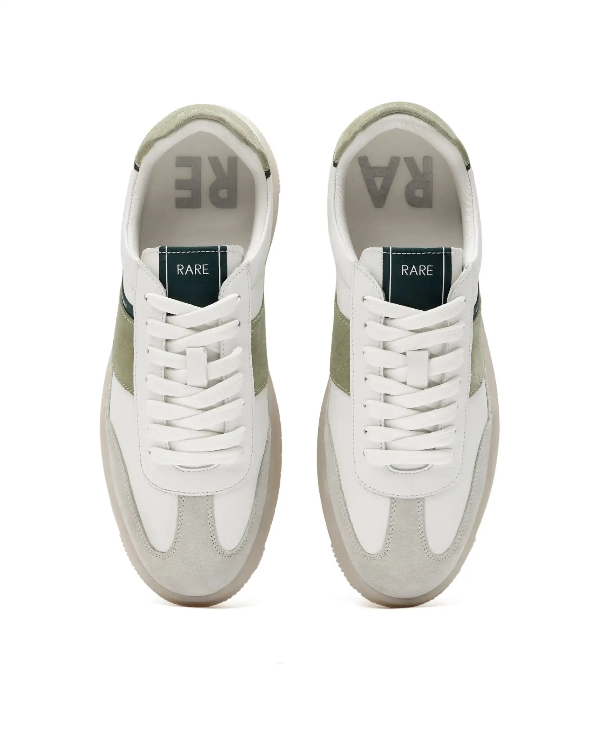 Rare Rabbit Men Sirius Sage Green Lace-Up Closure Shoes