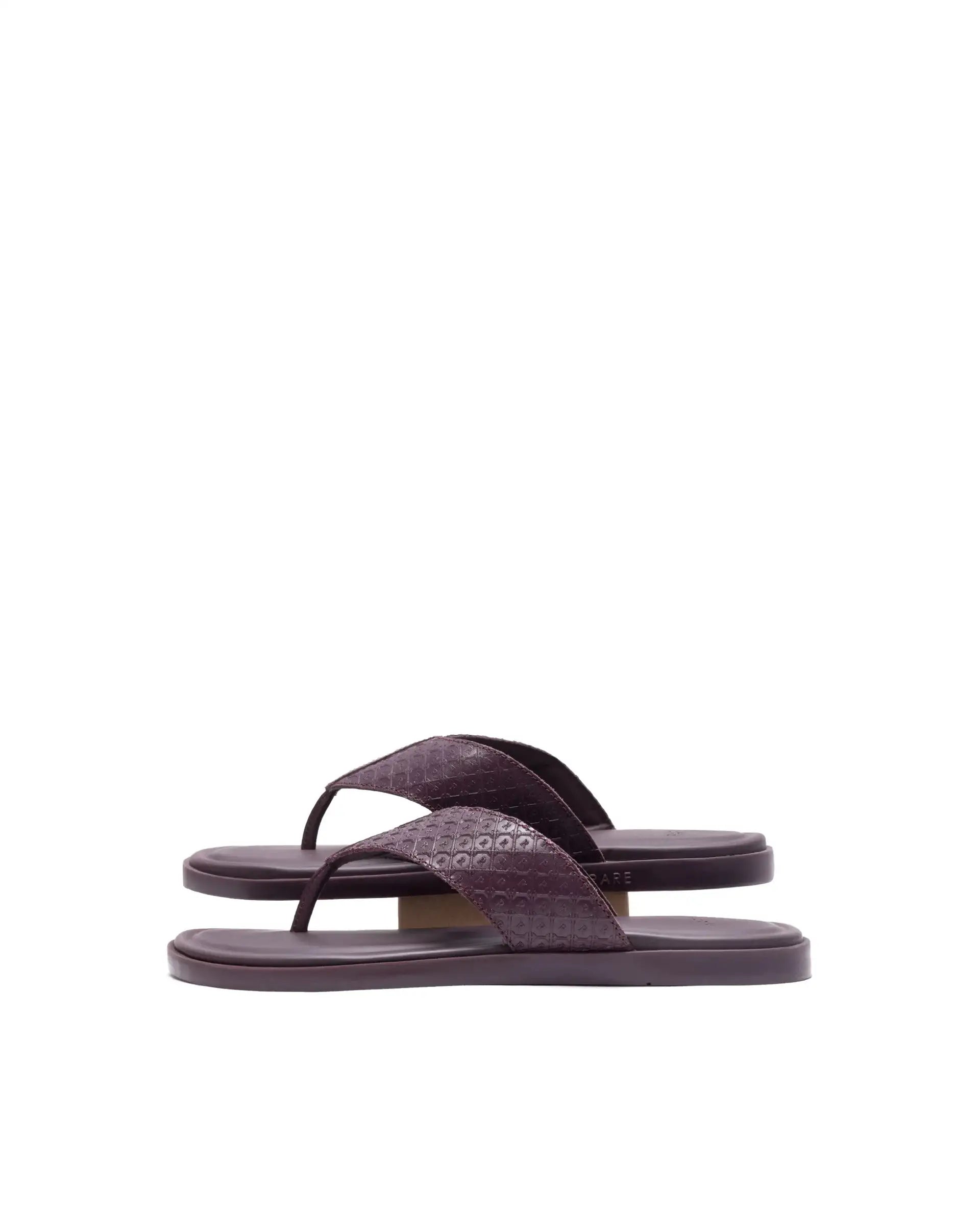 Rare Rabbit Men's Starry Bordo Slip-On Closure Sandal