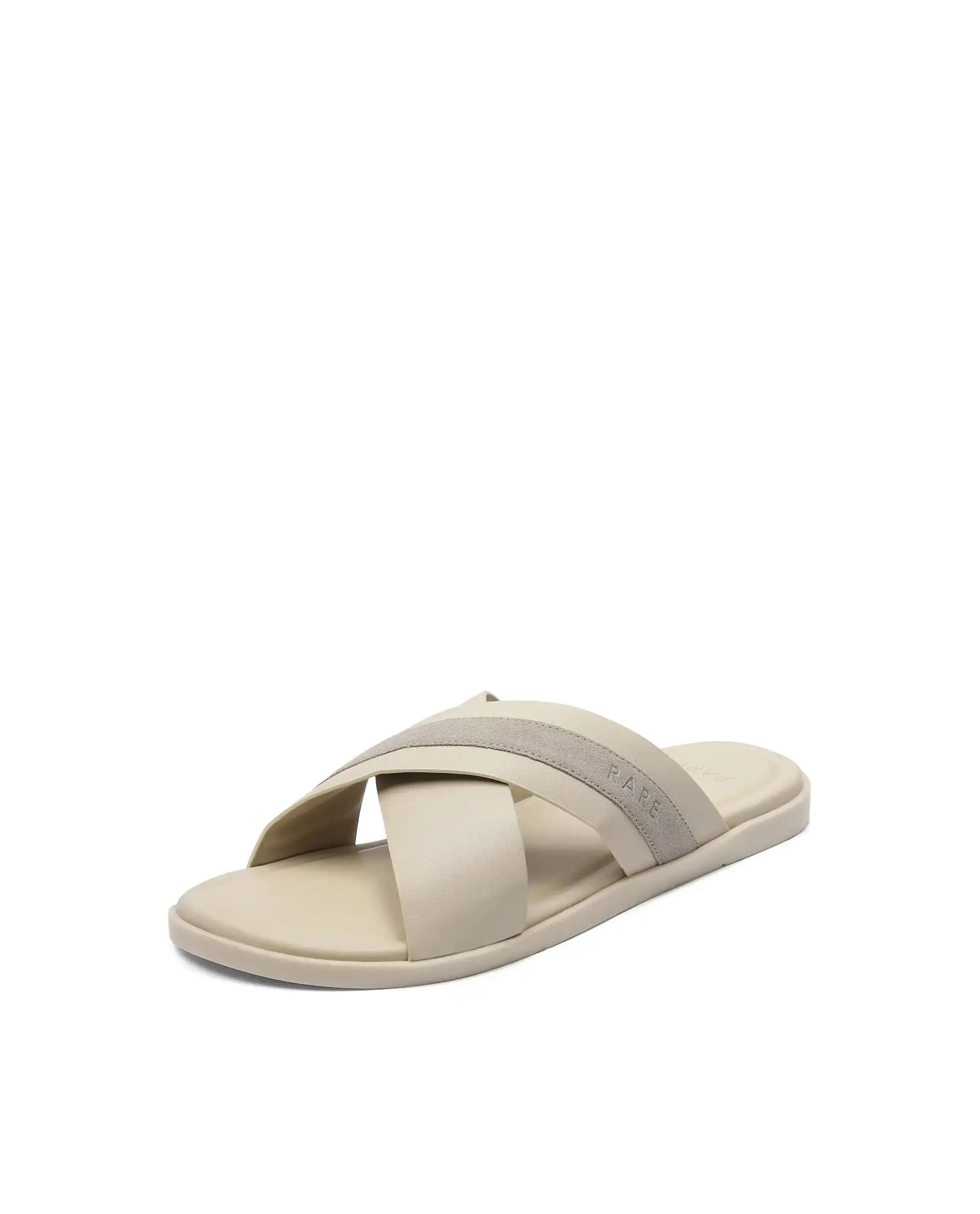 Rare Rabbit Men's Stride Beige Slip-On Closure Sandal