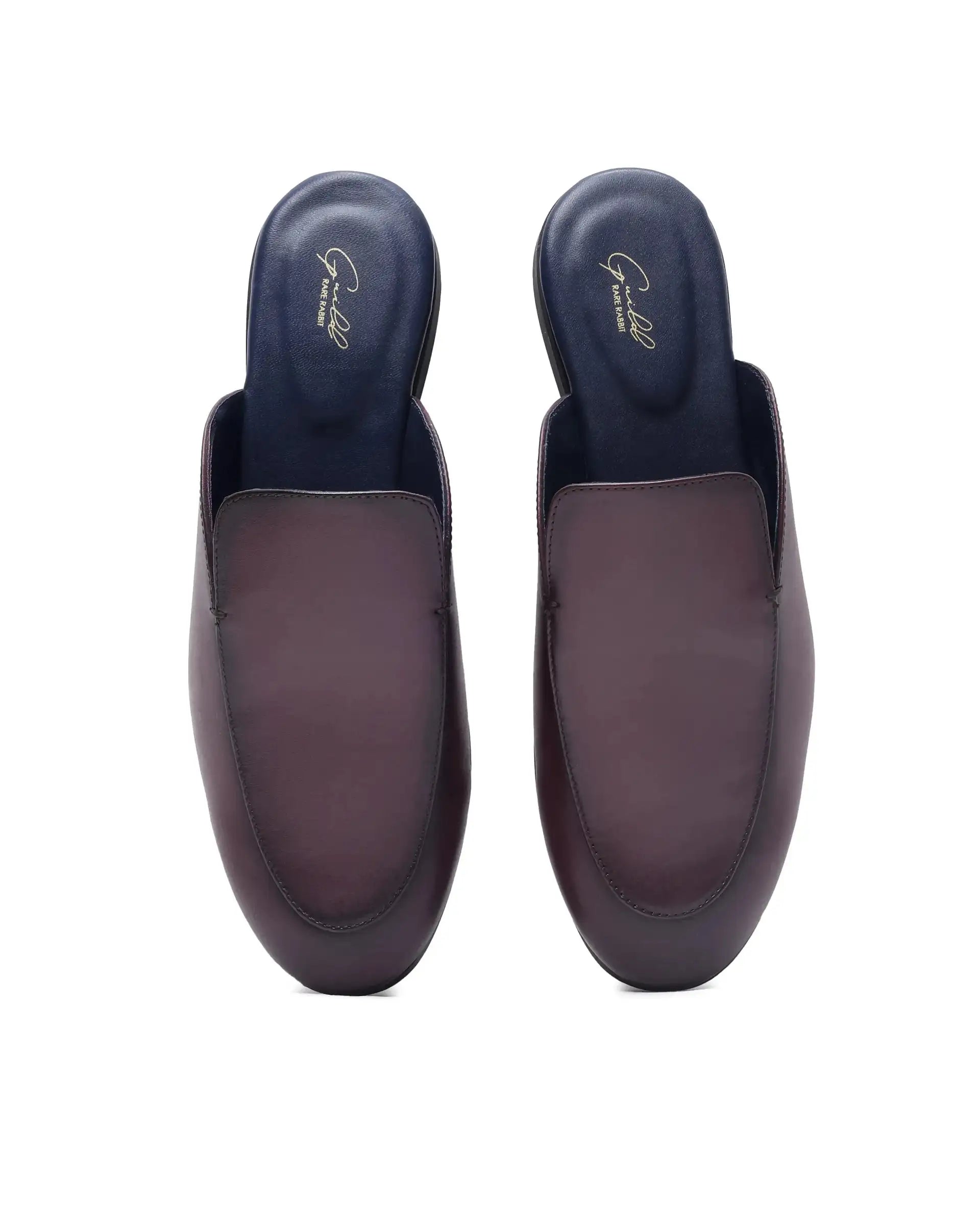 Rare Rabbit Men Sydney Burgundy Slip-On Mule
