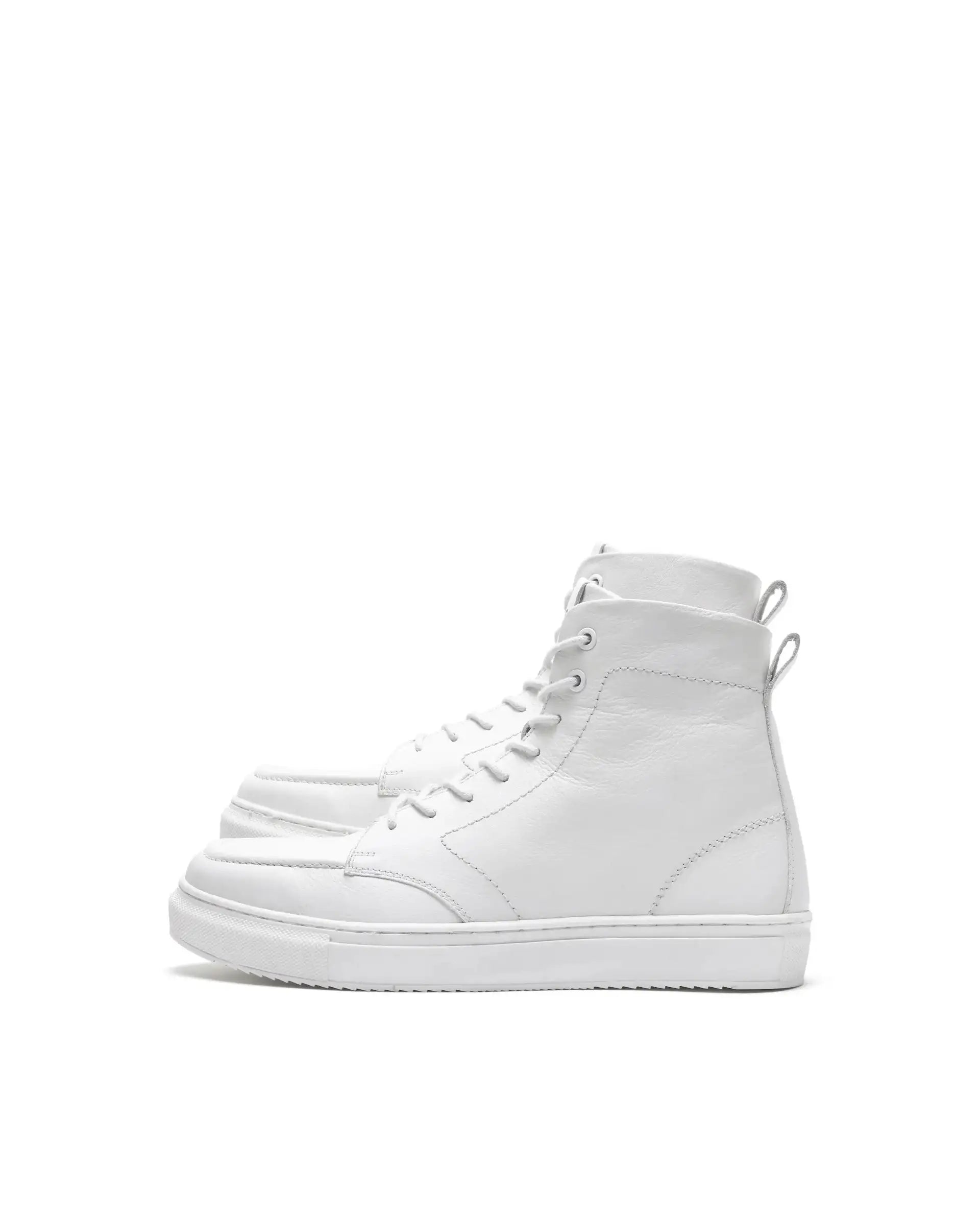 Rare Rabbit Men's Taico White Leather Lace-Up Closure Boots