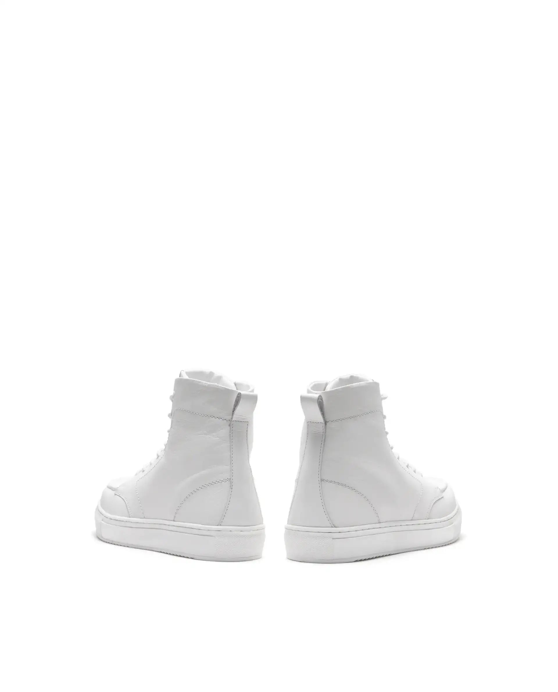 Rare Rabbit Men's Taico White Leather Lace-Up Closure Boots