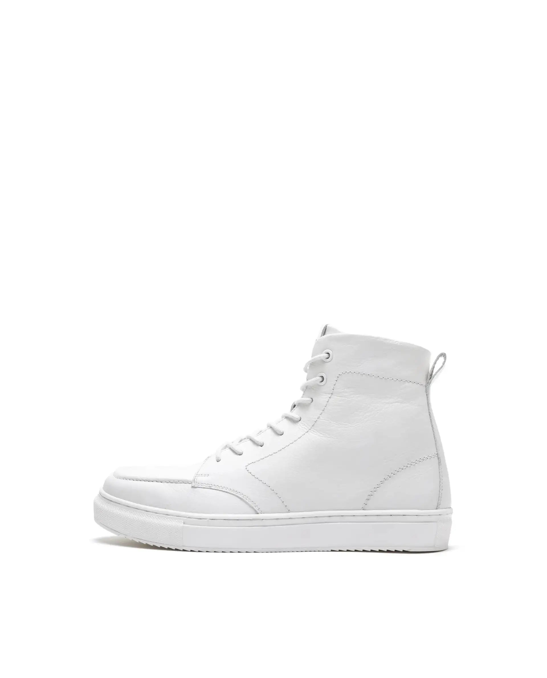 Rare Rabbit Men's Taico White Leather Lace-Up Closure Boots