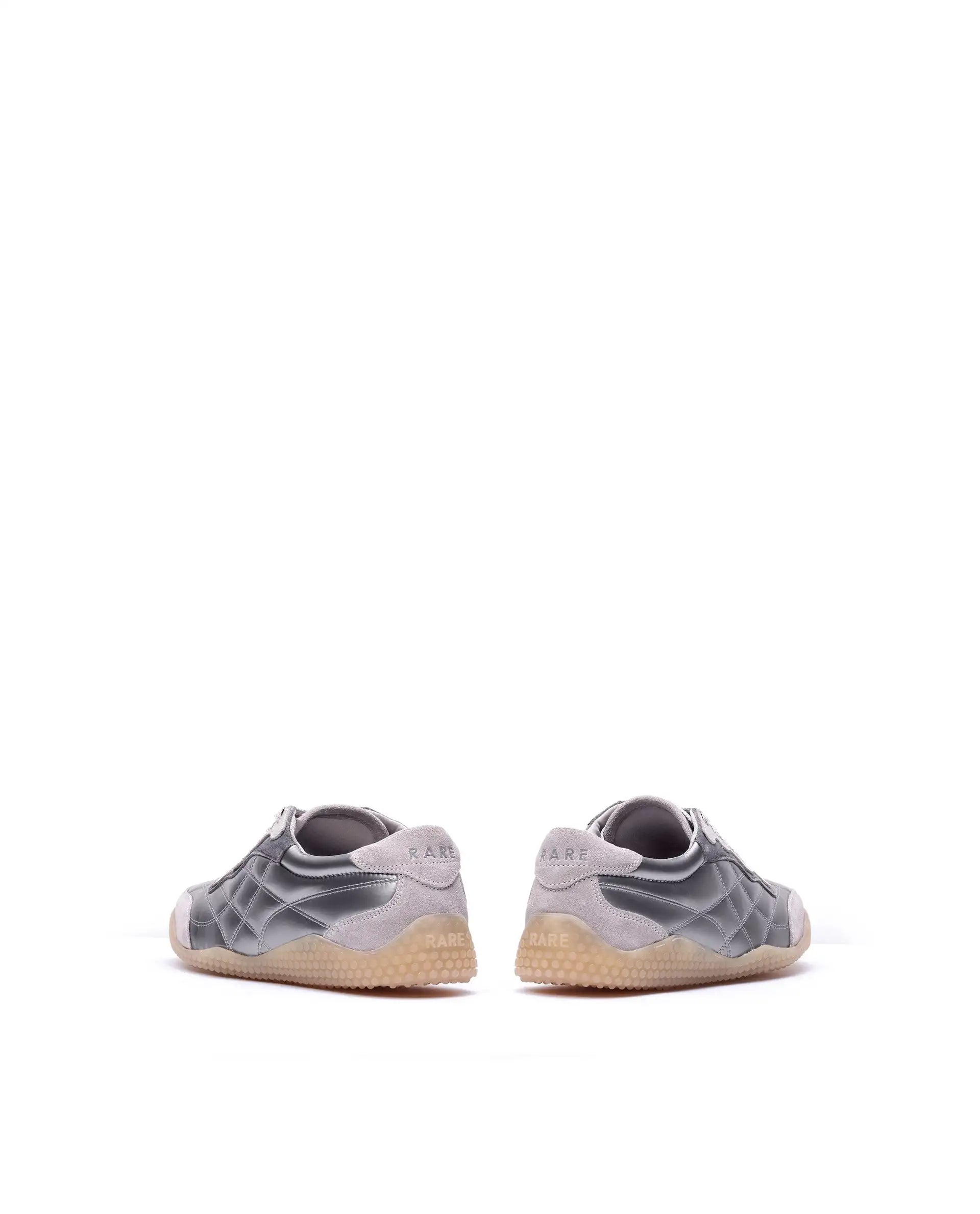 Rare Rabbit Men's Temo Silver Parachute Lace-Up Closure Sneaker