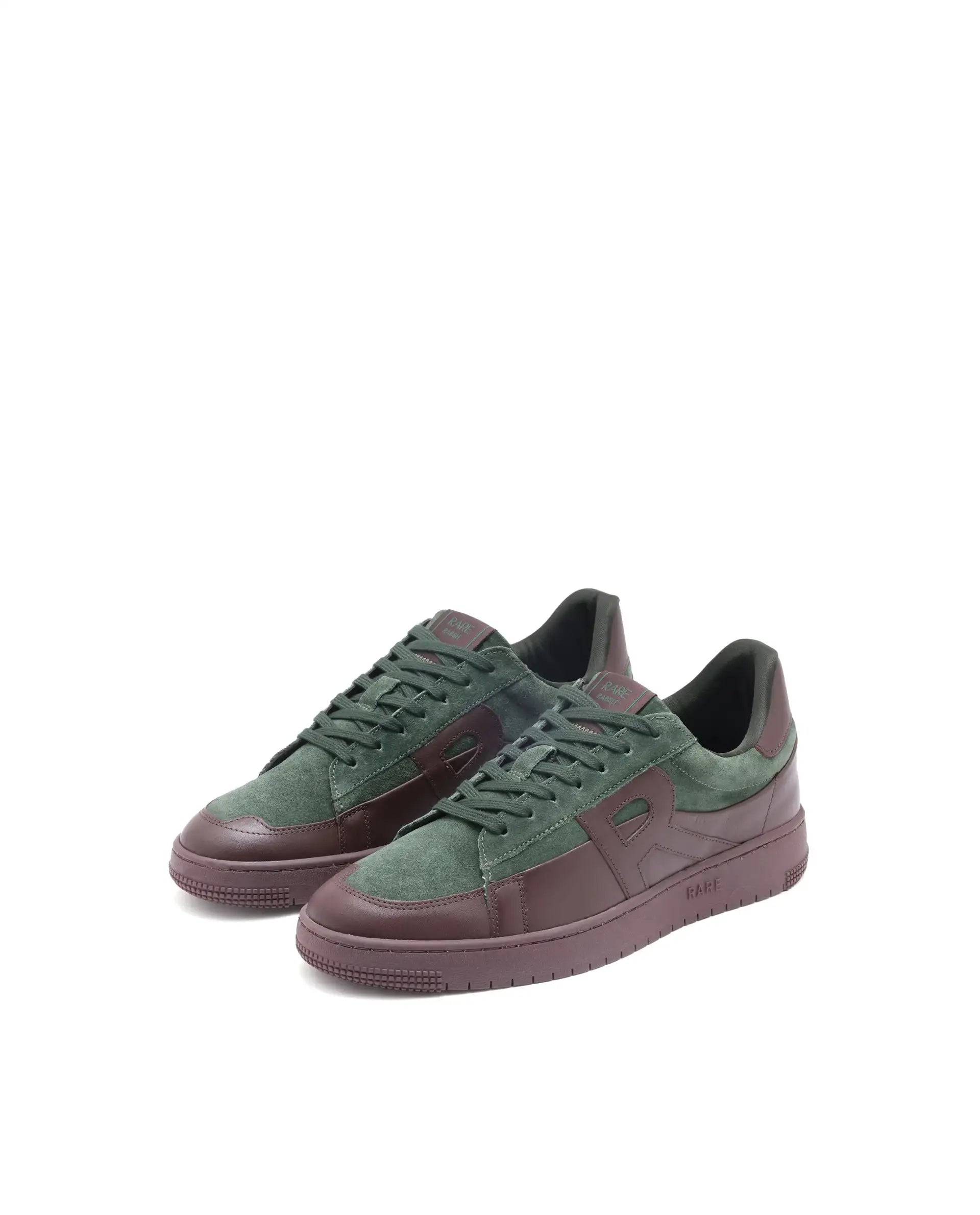 Rare Rabbit Men Terra Brown Genuine Leather And Suede Upper Low-Top Multi Color Lace-Up Shoes