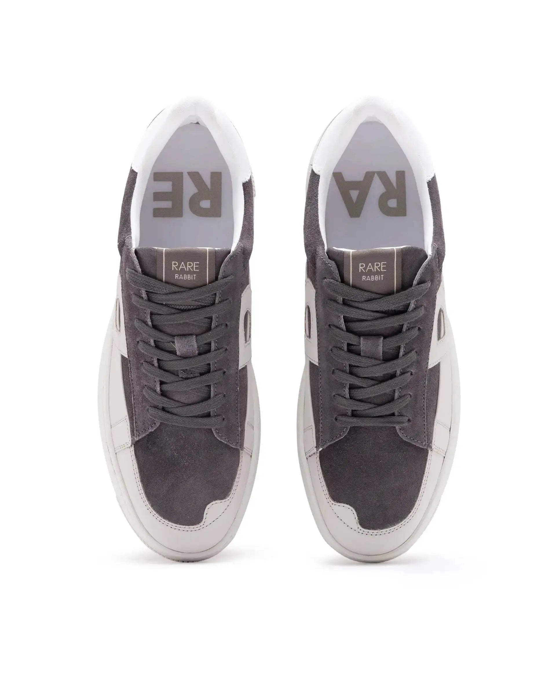 Rare Rabbit Men Terra Taupe Genuine Leather And Suede Upper Low-Top Multi Color Lace-Up Shoes