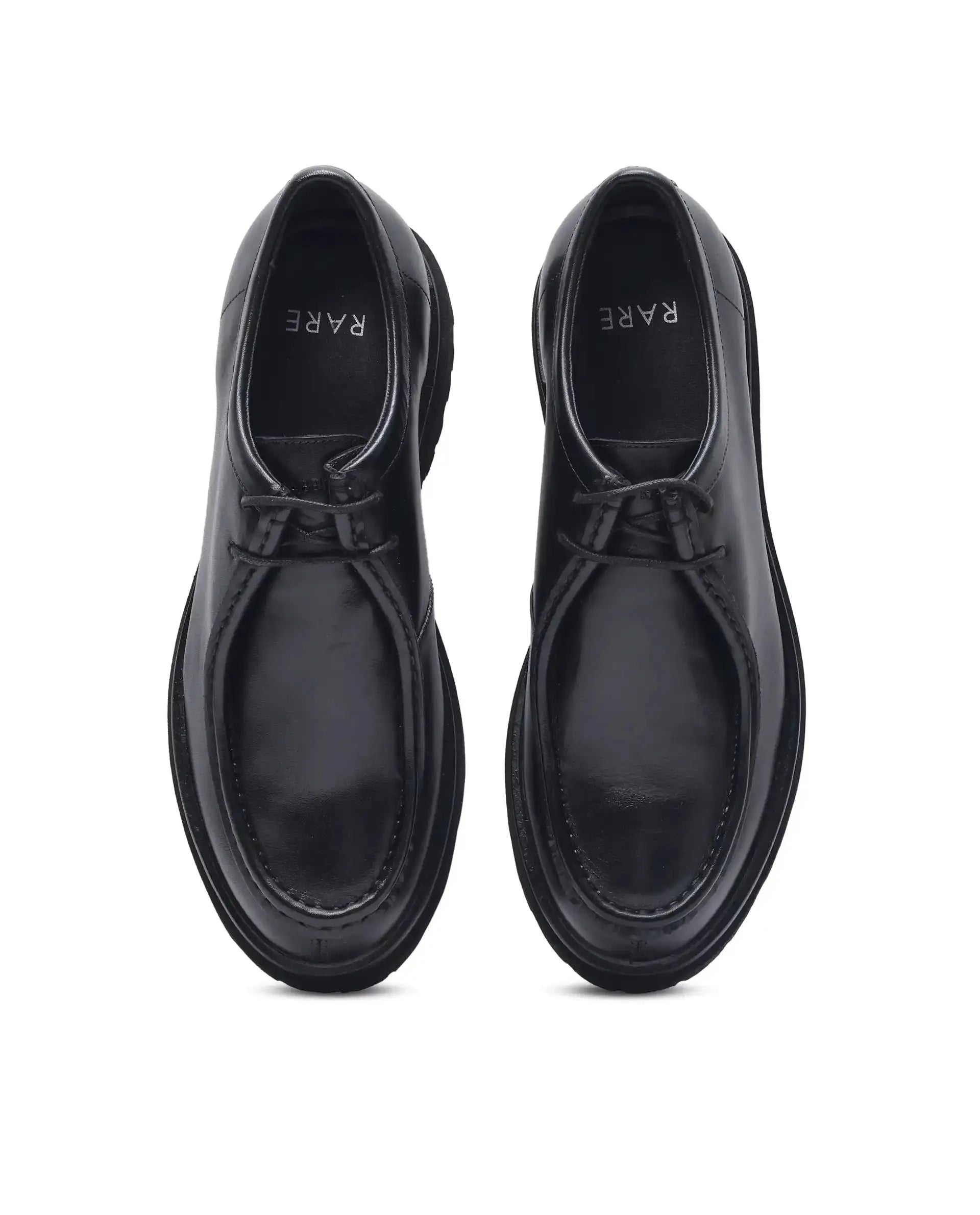 Rare Rabbit Men Torhill Black Lace-Up Shoe