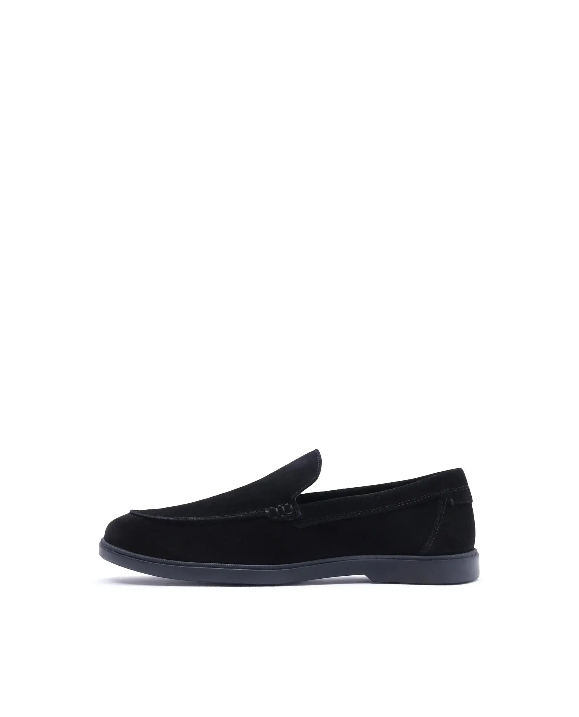 Rare Rabbit Men Velour Black Suede Leather Slip-On Closure Loafer
