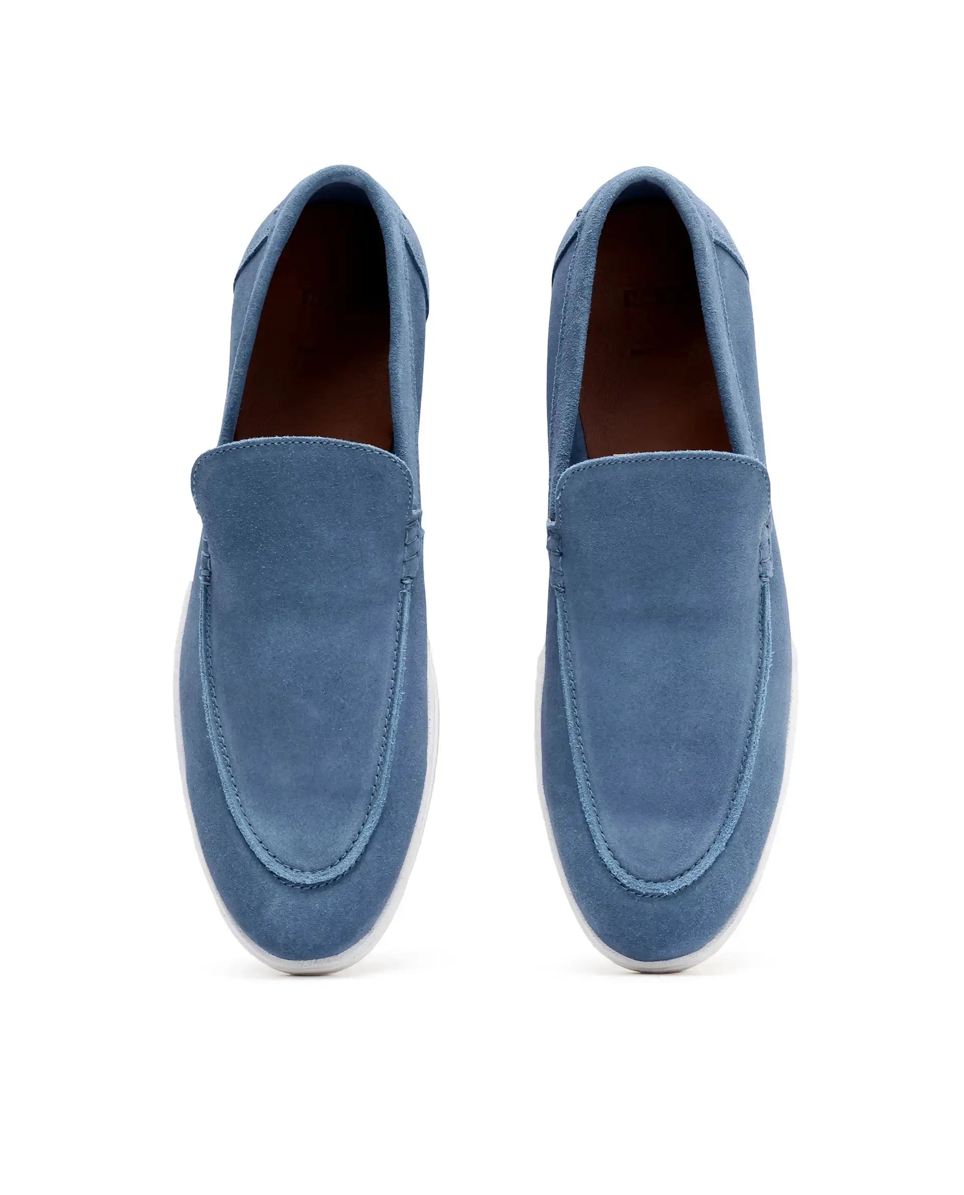 Rare Rabbit Men Velour Aqua Suede Leather Slip-On Closure Loafer