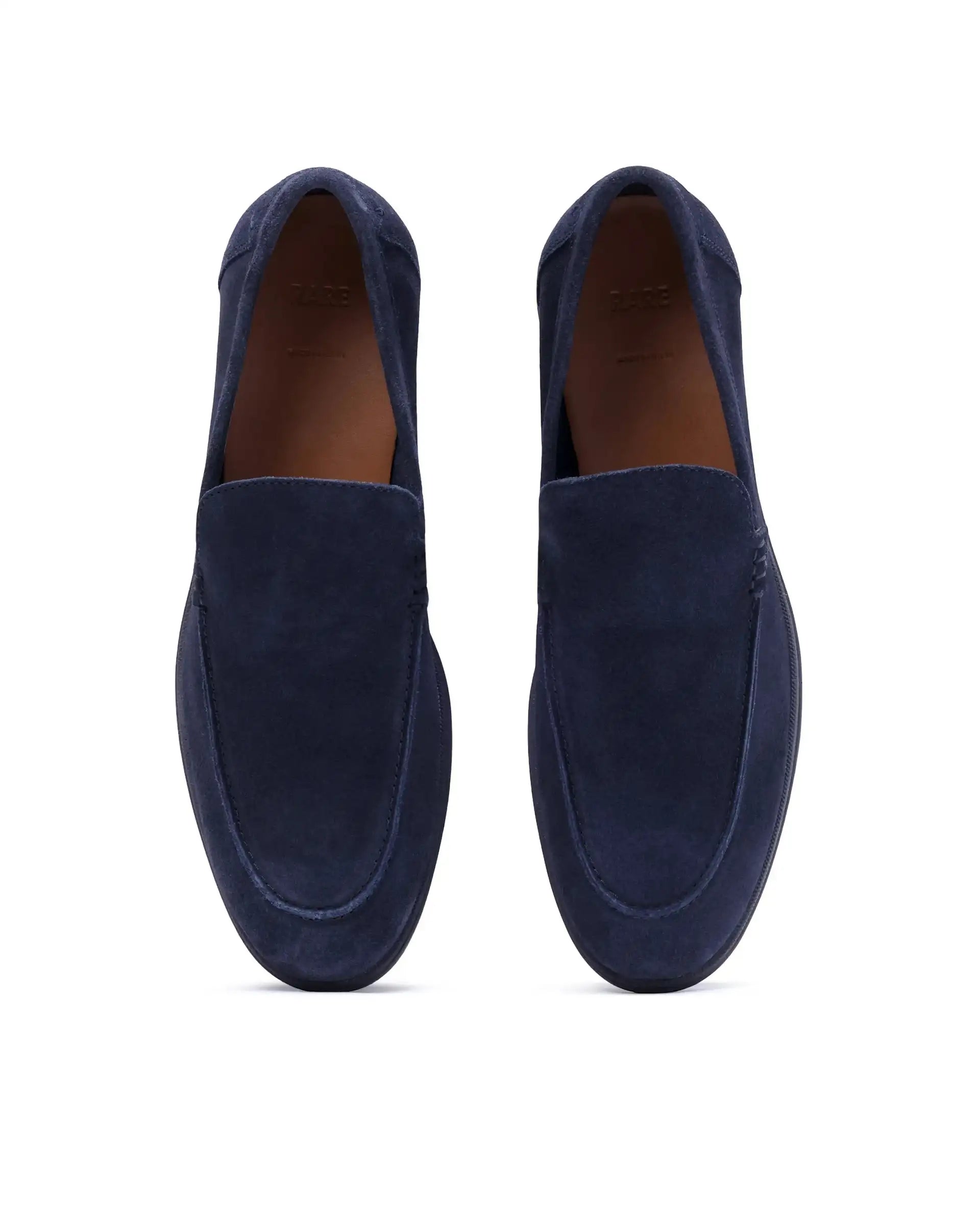 Rare Rabbit Men Velour Navy Suede Leather Slip-On Closure Loafer