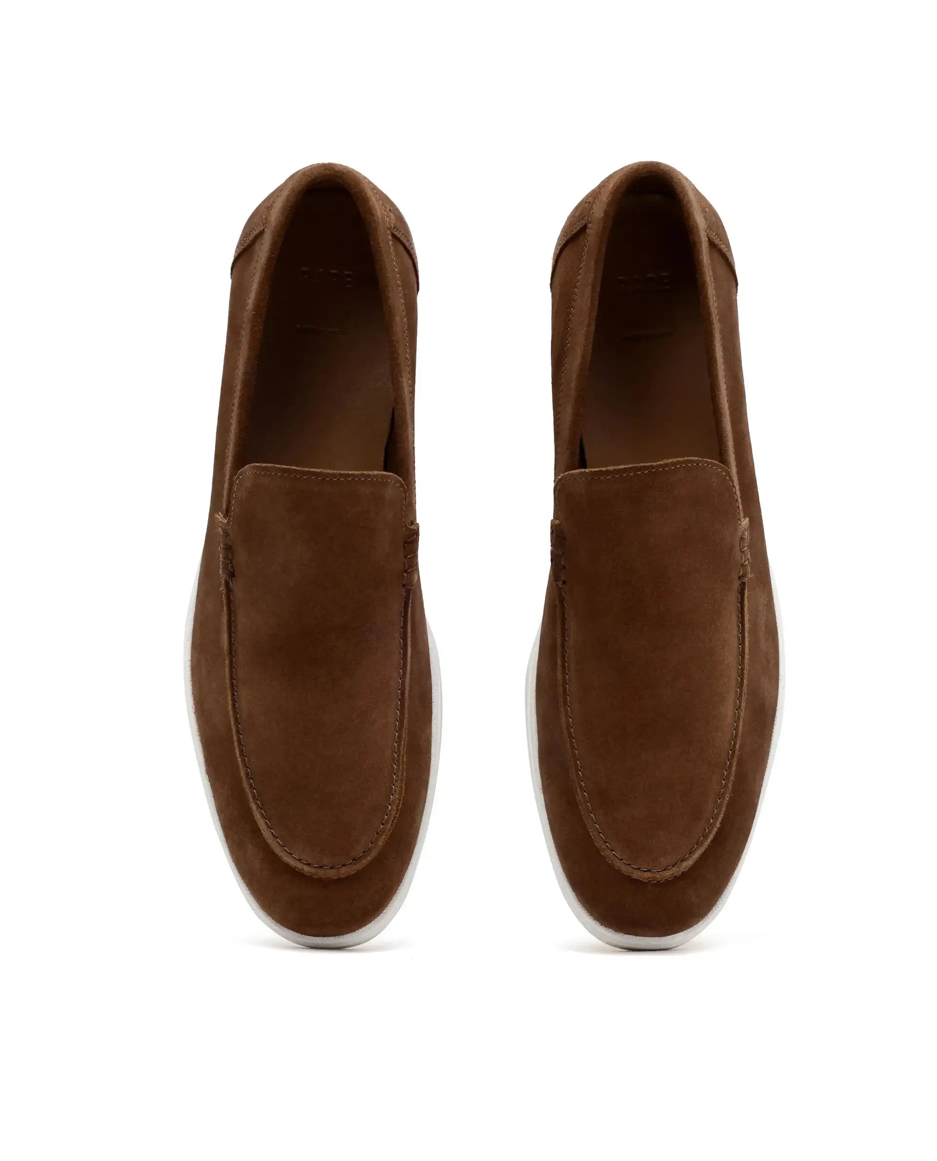 Rare Rabbit Men Velour Tan Suede Leather Slip-On Closure Loafer
