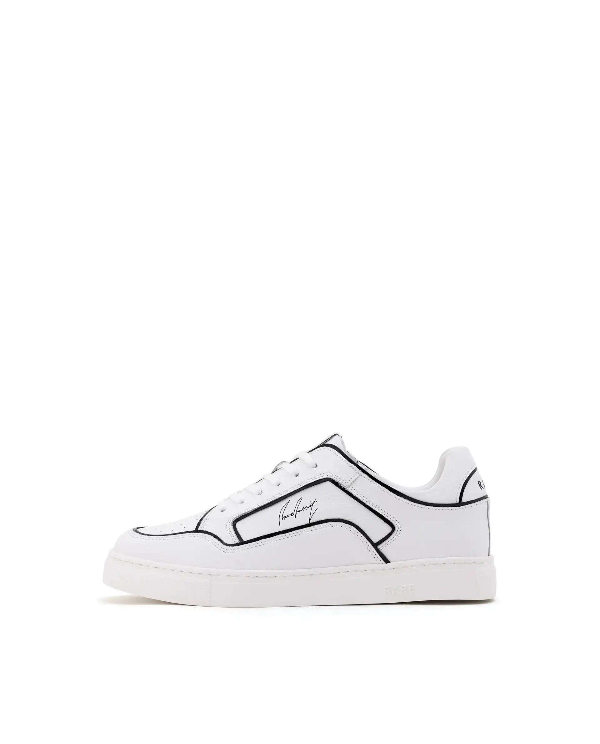 Rare Rabbit Men Veron White Genuine Leather Dual Tone Low-Top Lace-Up Shoes