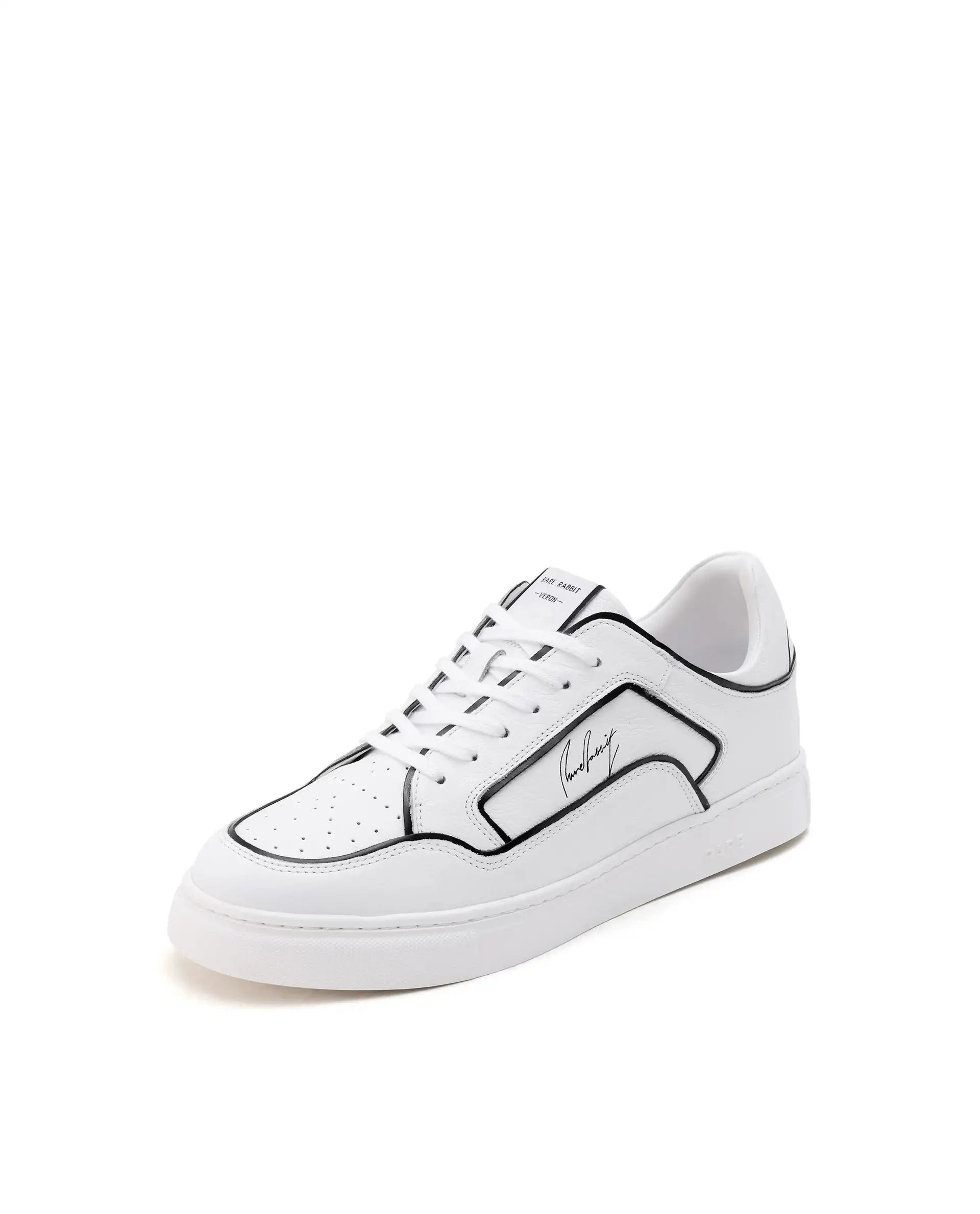 Rare Rabbit Men Veron White Genuine Leather Dual Tone Low-Top Lace-Up Shoes