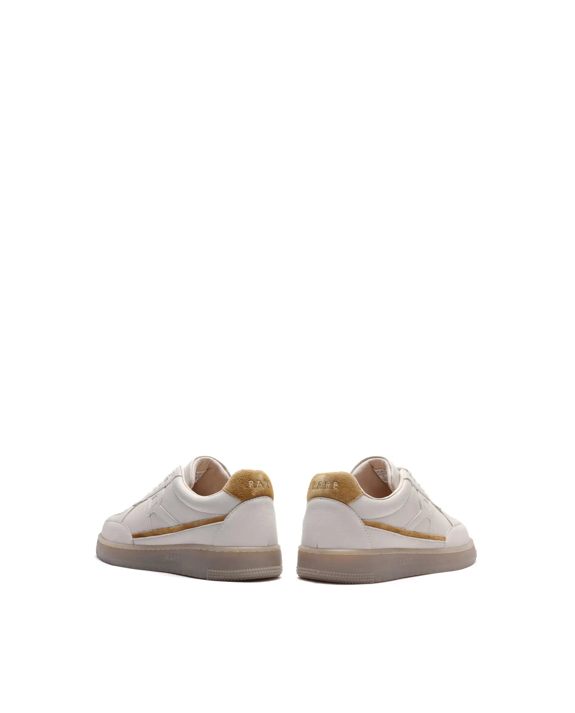 Rare Rabbit Men's Volgo Beige Micro Leather Sneaker