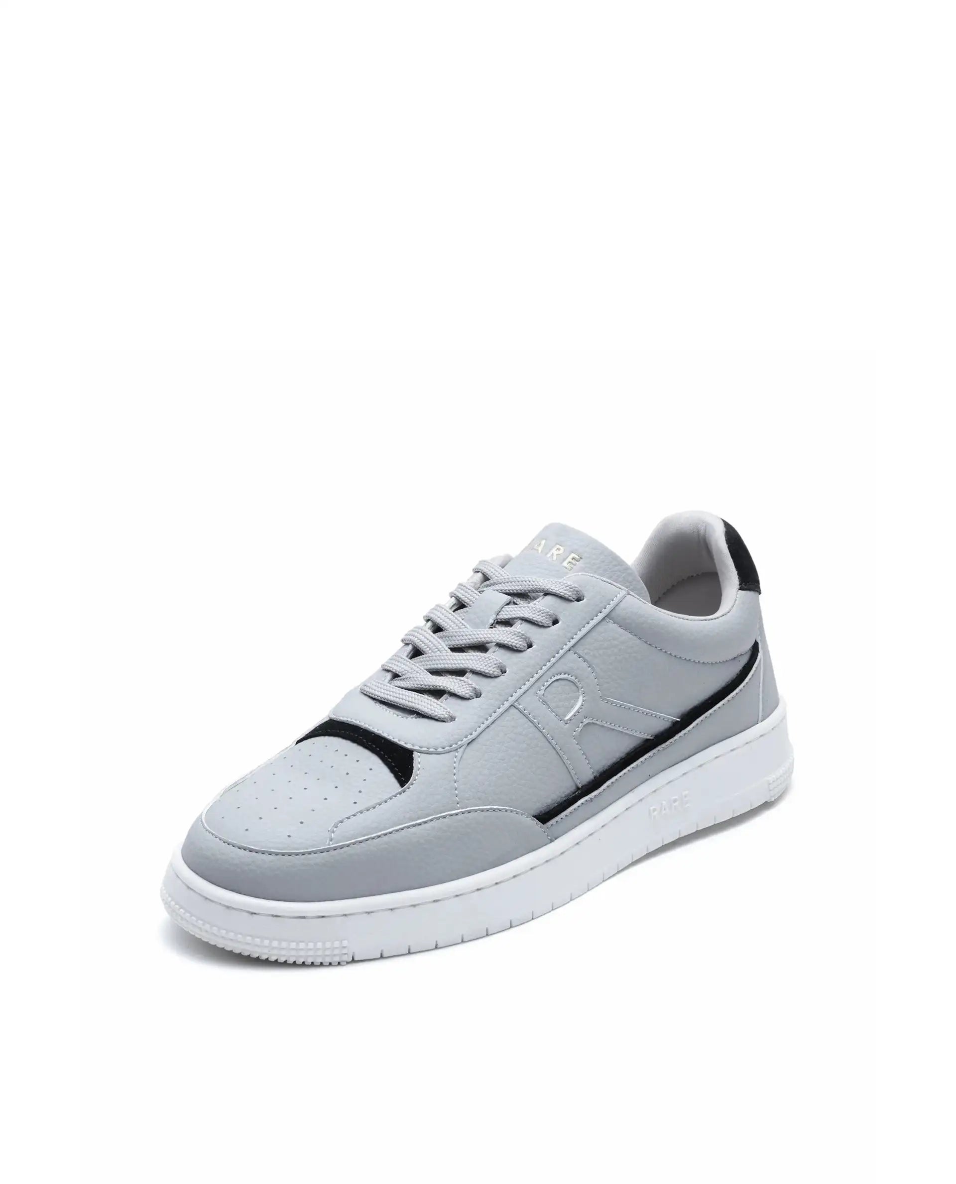 Rare Rabbit Men's Volgo Grey Micro Leather Sneaker