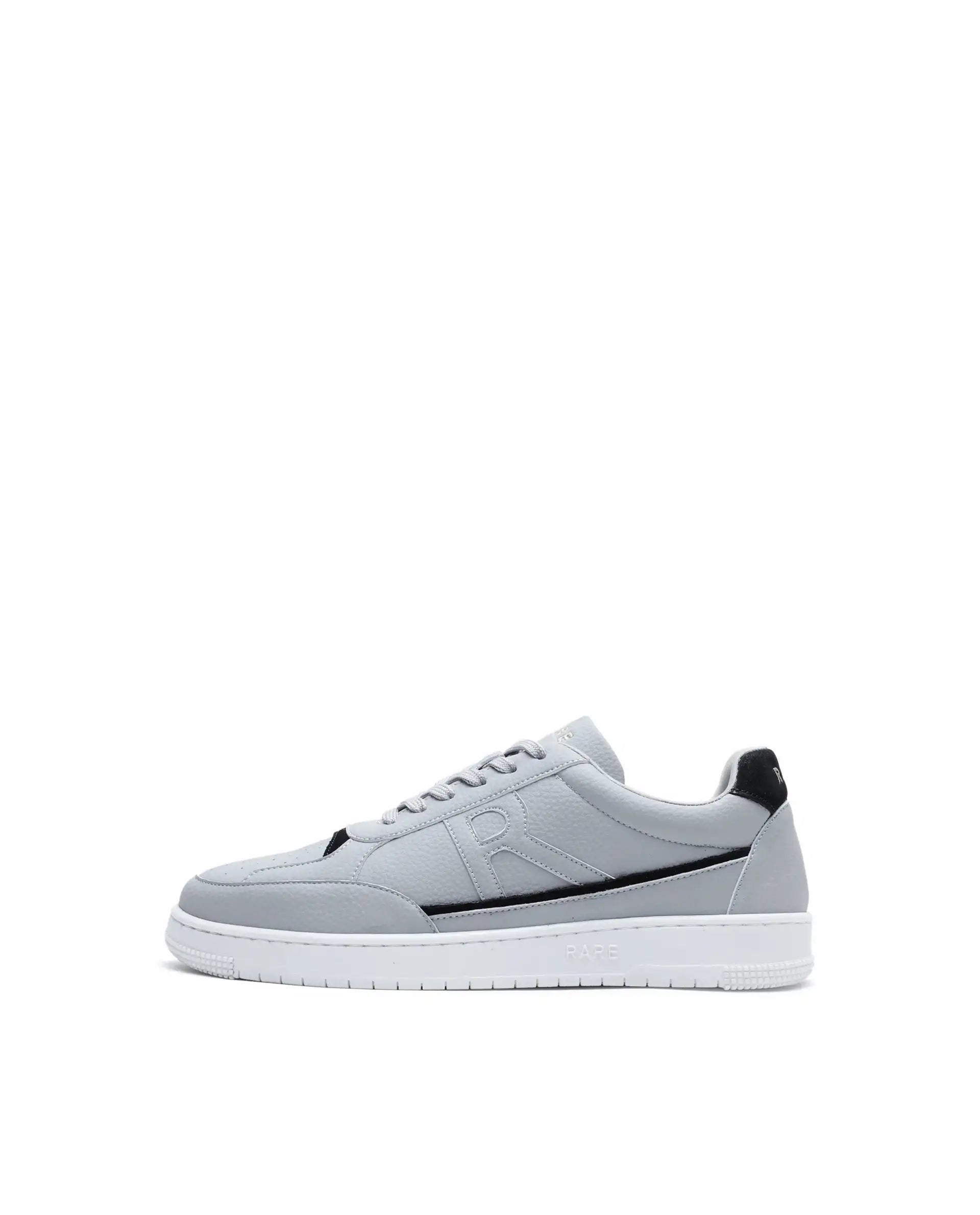 Rare Rabbit Men's Volgo Grey Micro Leather Sneaker