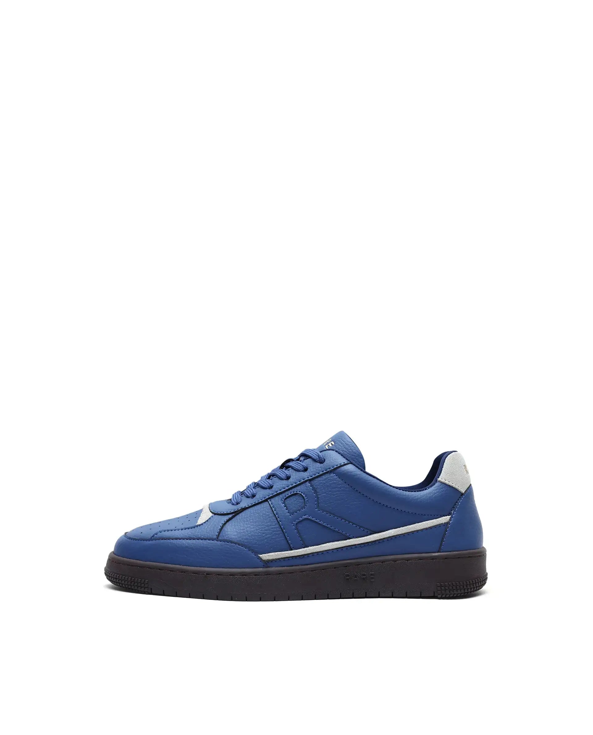 Rare Rabbit Men's Volgo Navy Micro Leather Sneaker