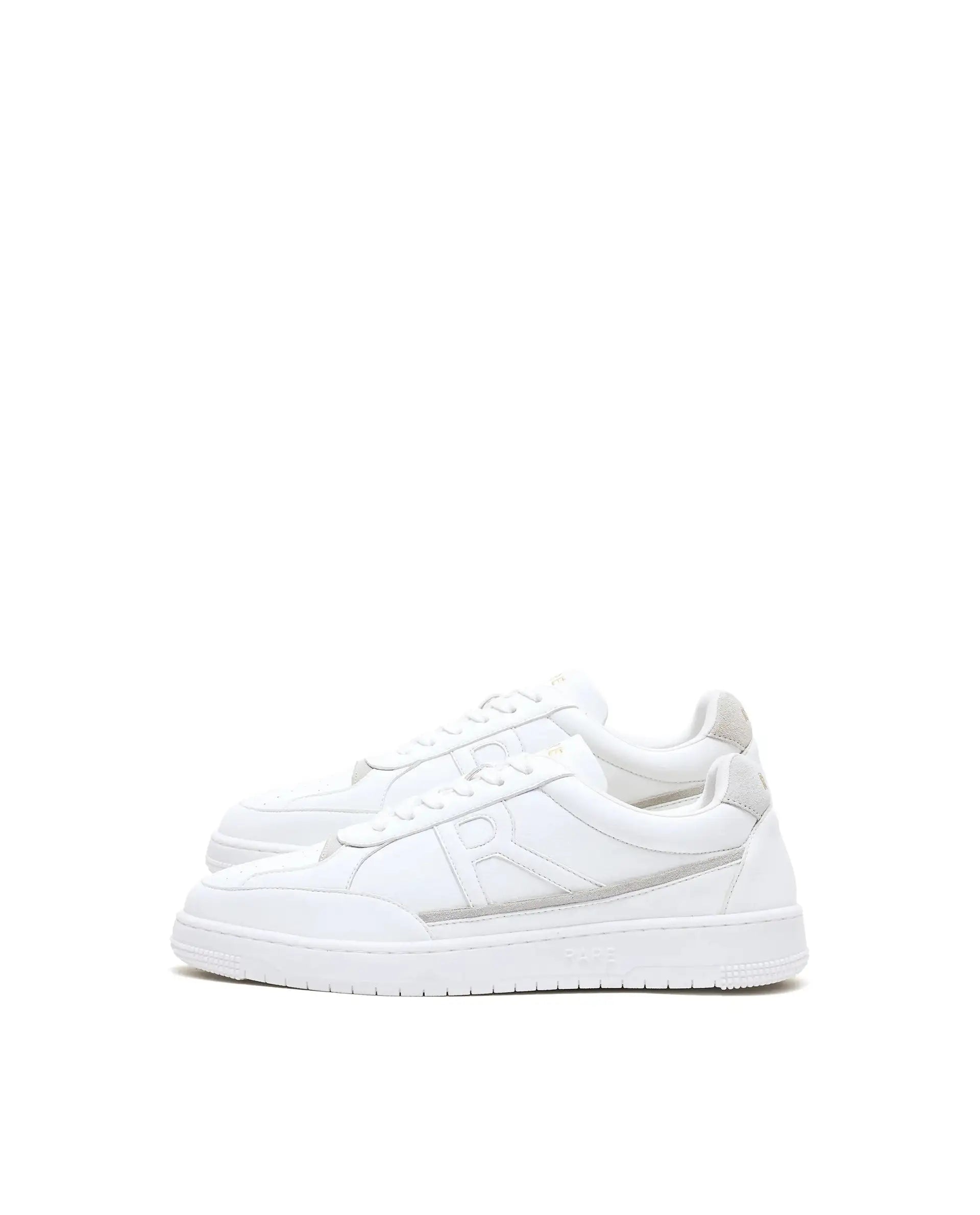 Rare Rabbit Men's Volgo White Micro Leather Sneaker