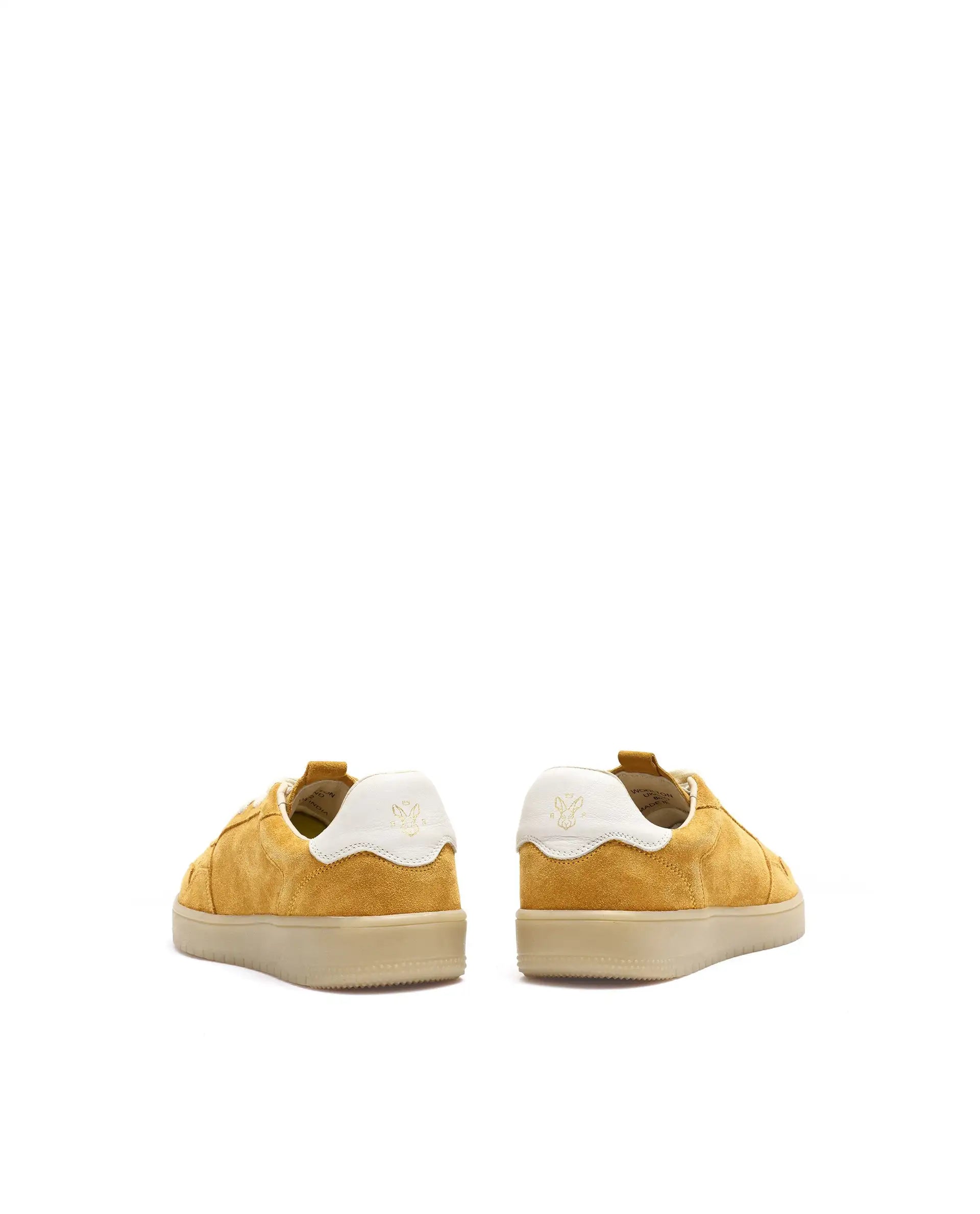 Rare Rabbit Men's Woolton-2 Mustard Lace-Up Closure Suede Sneaker
