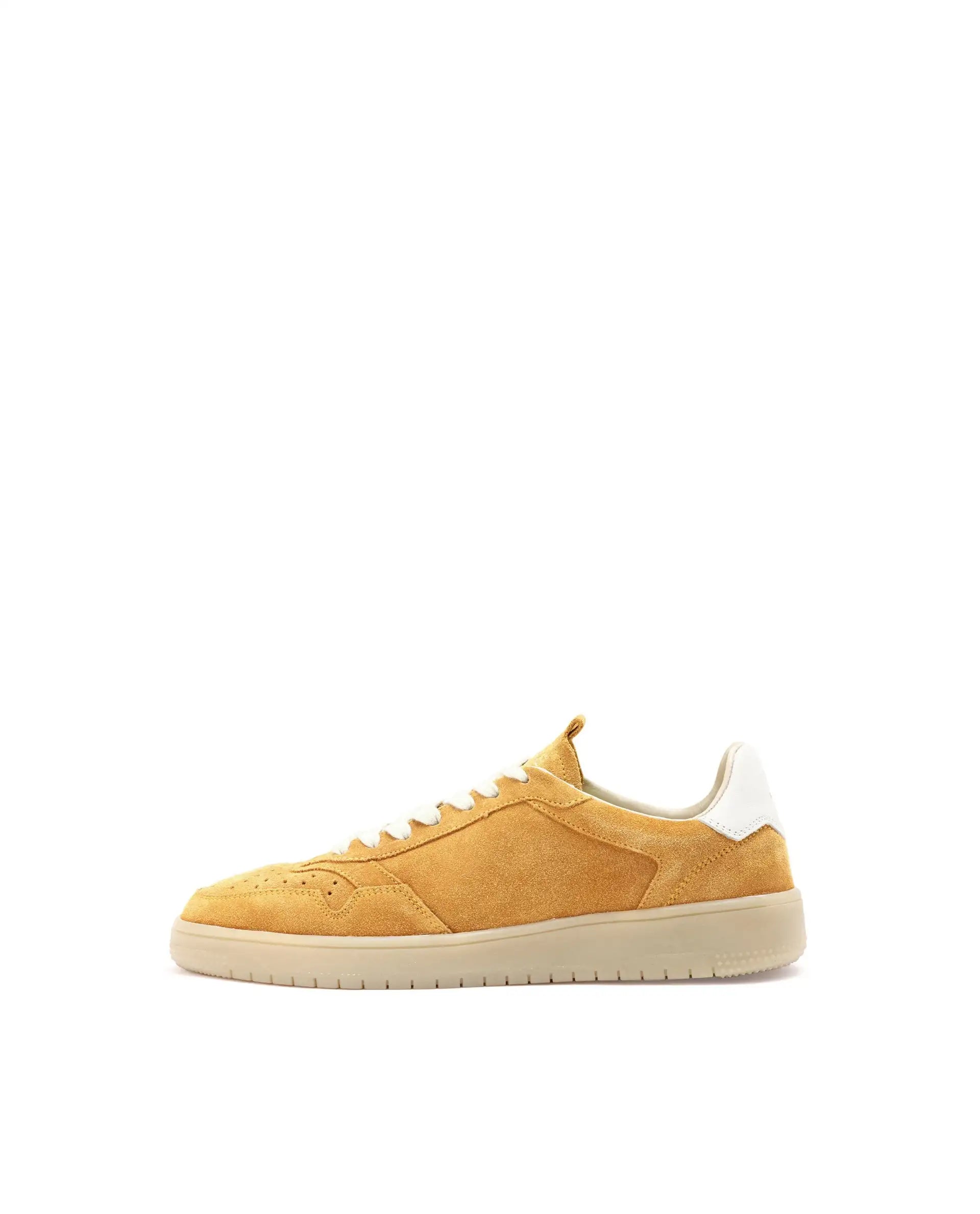 Rare Rabbit Men's Woolton-2 Mustard Lace-Up Closure Suede Sneaker