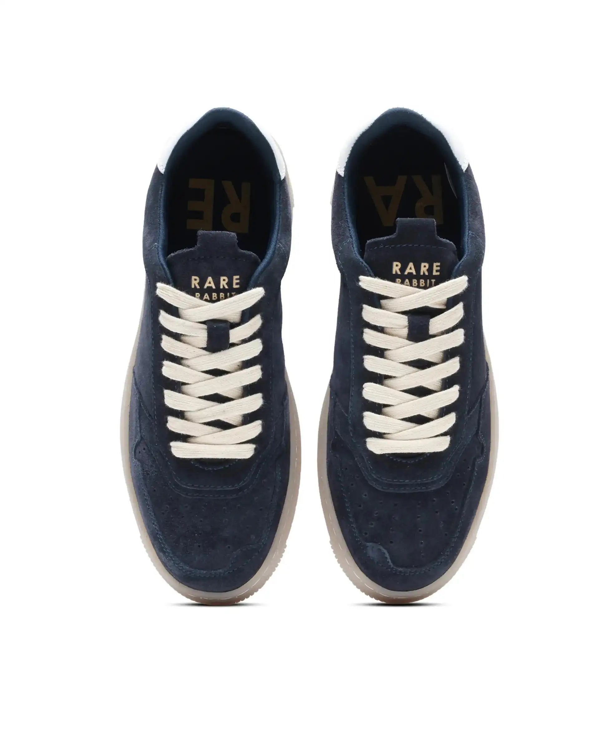 Rare Rabbit Men's Woolton-2 Navy Lace-Up Closure Sneaker