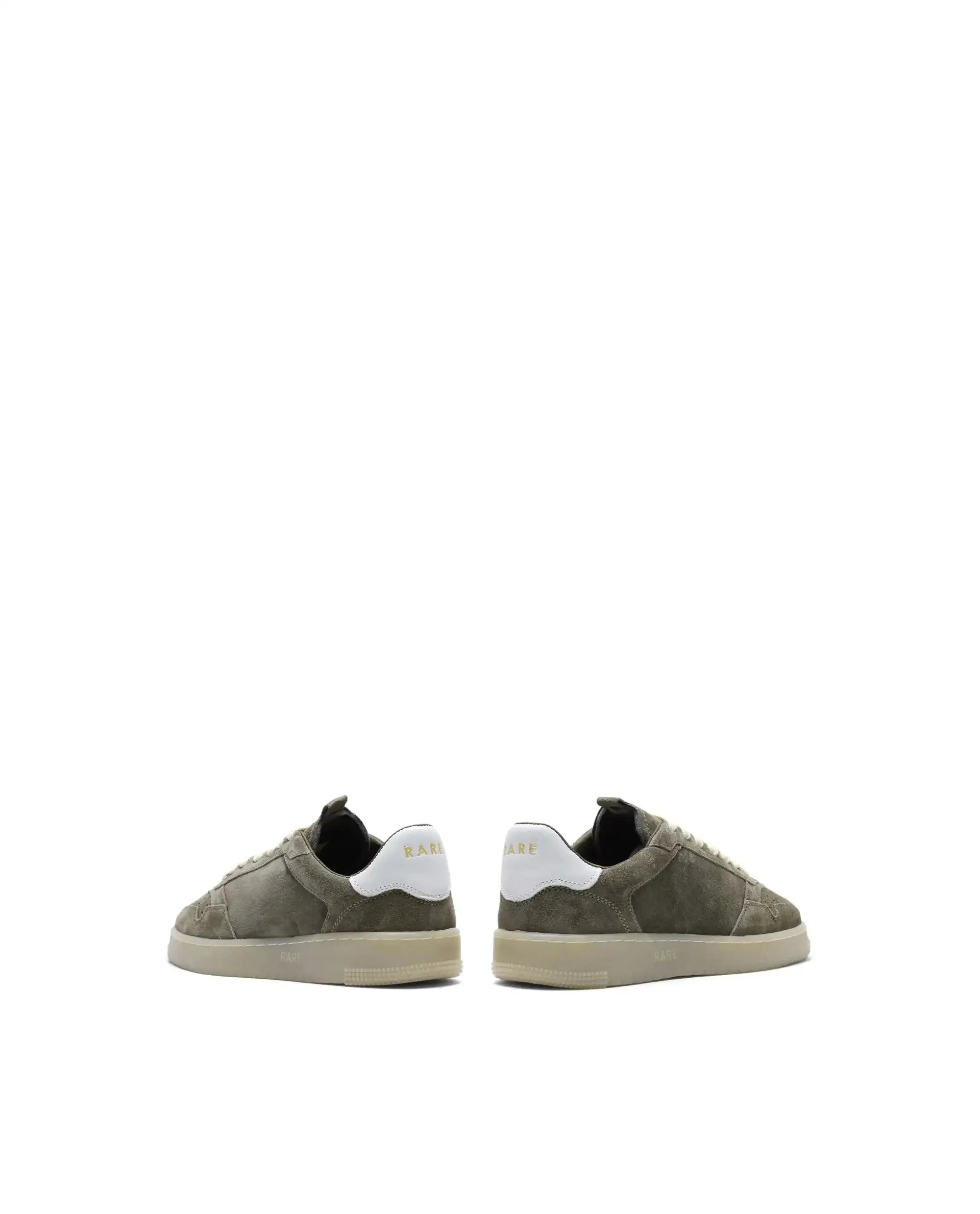 Rare Rabbit Men's Woolton-2 Olive Leather Lace-Up Closure Sneaker