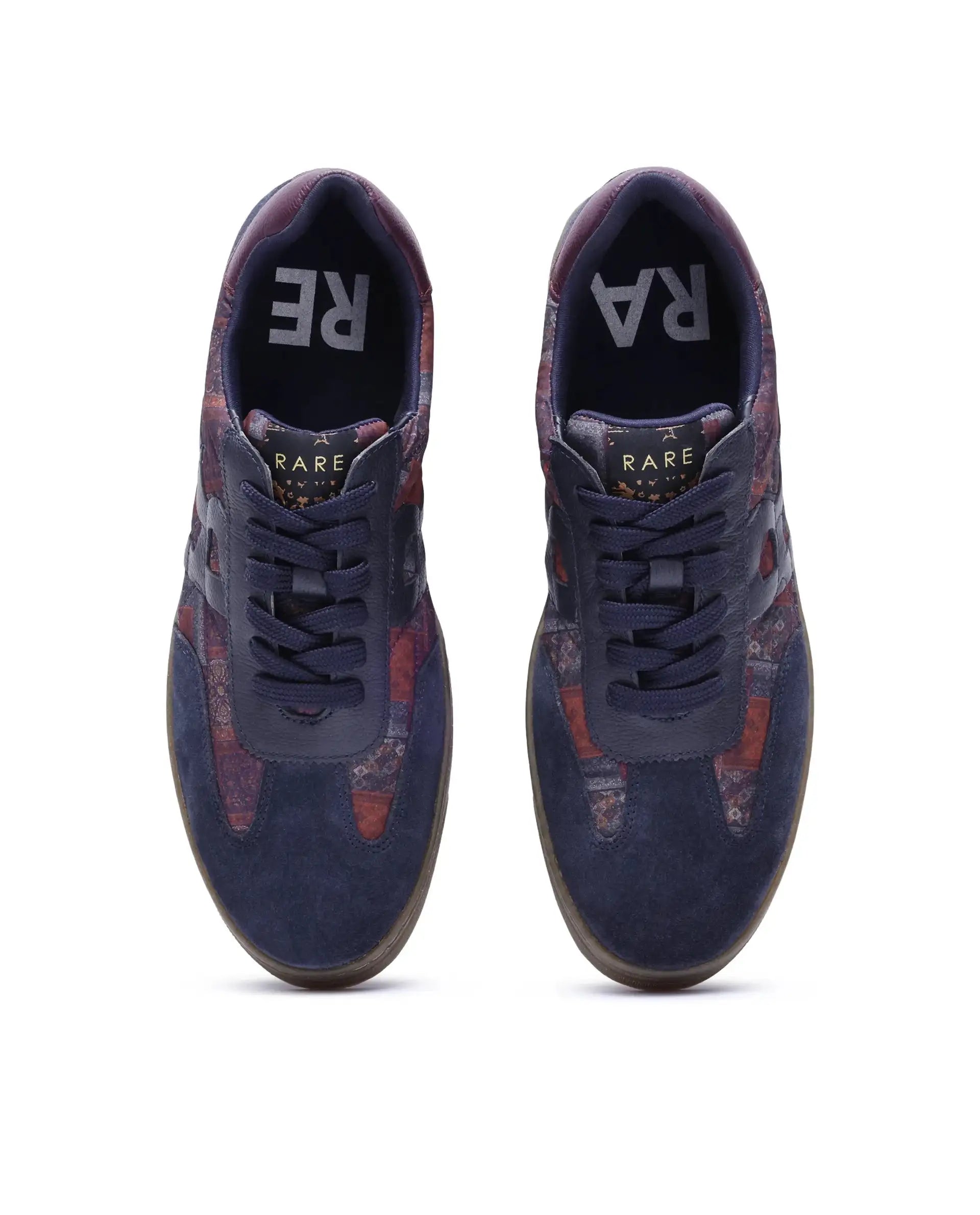 Rare Rabbit Men Yarn Dark Blue Leather Lace-Up Closure Shoes