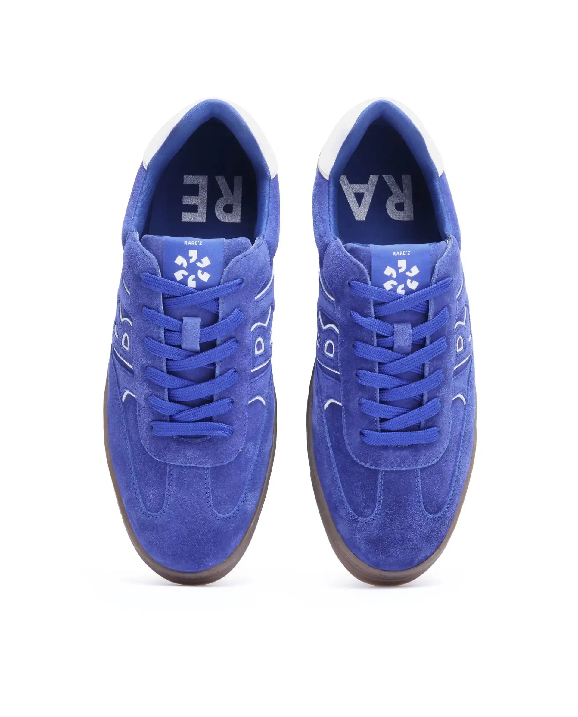 Rare Rabbit Men Zenith Blue Leather Lace-Up Closure Shoes