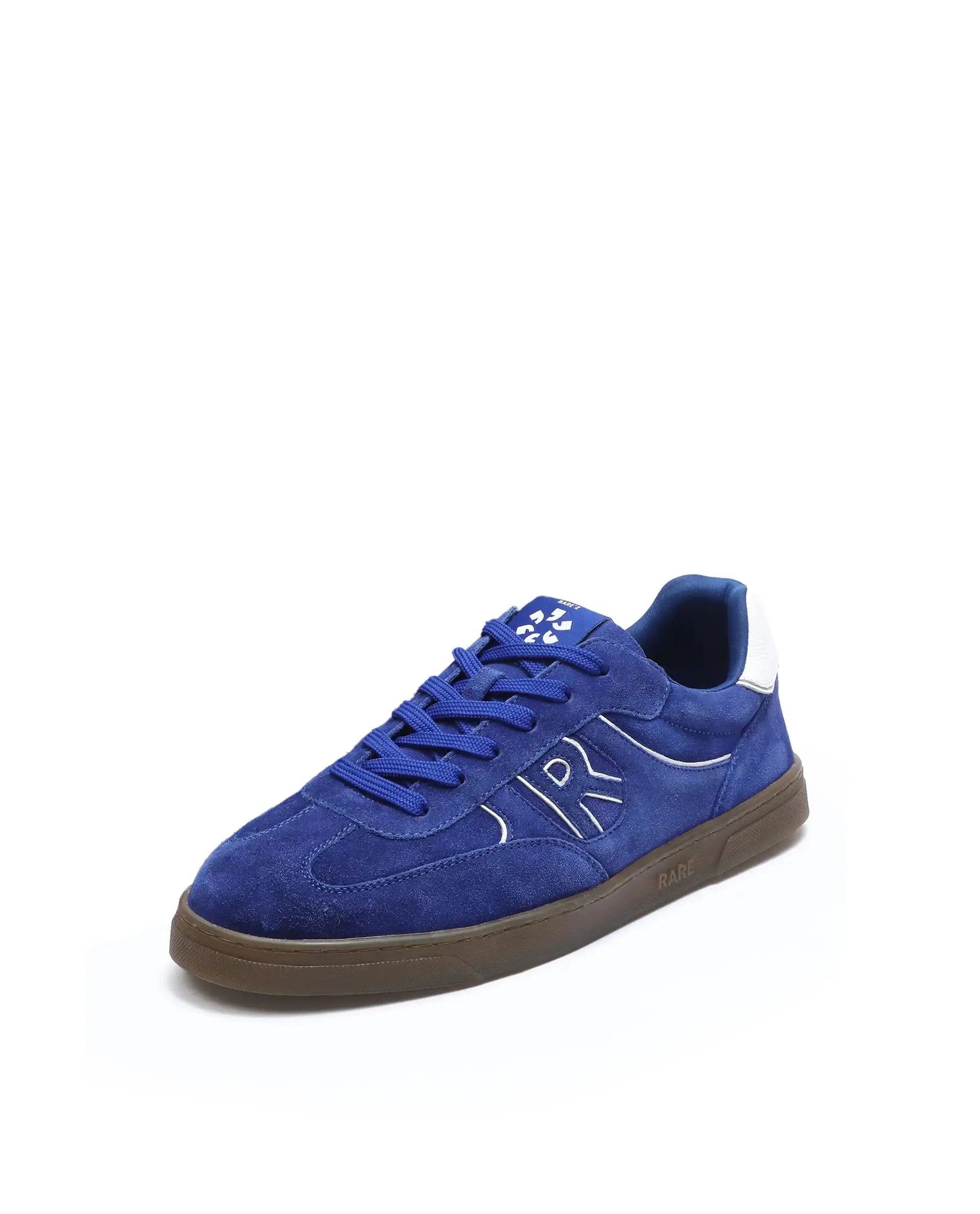 Rare Rabbit Men Zenith Blue Leather Lace-Up Closure Shoes