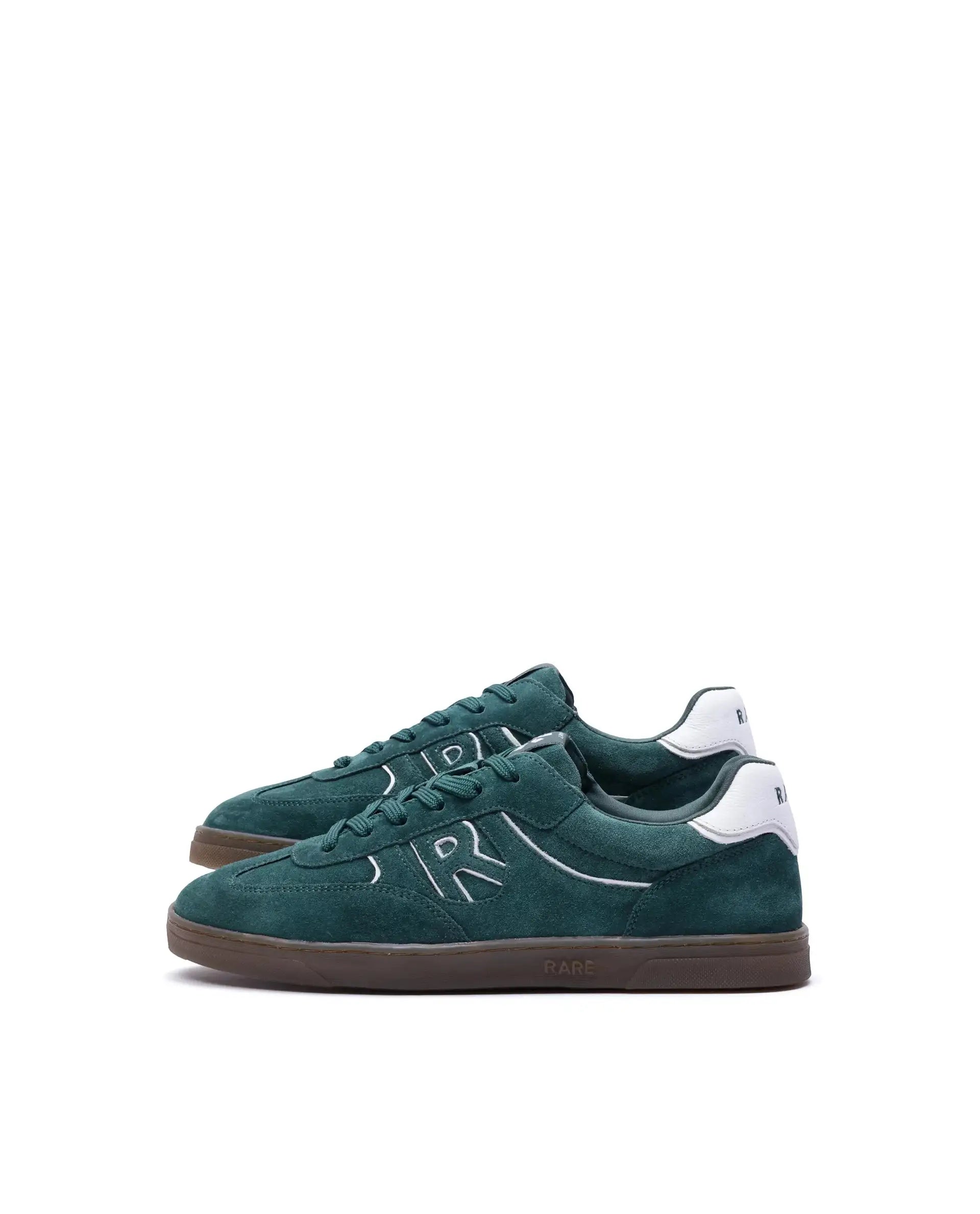 Rare Rabbit Men Zenith Green Leather Lace-Up Closure Shoes