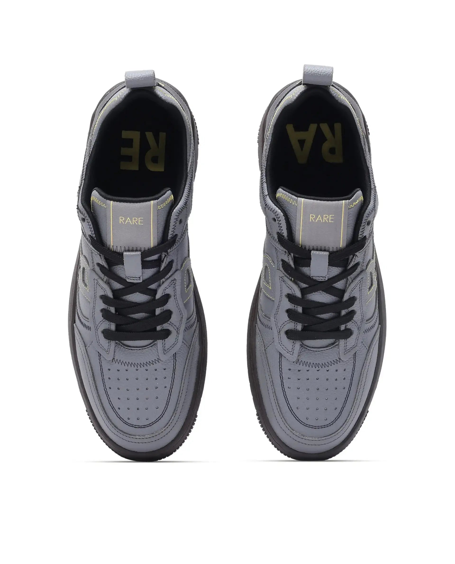 Rare Rabbit Men Zion Grey Lace-Up Closure Sneaker