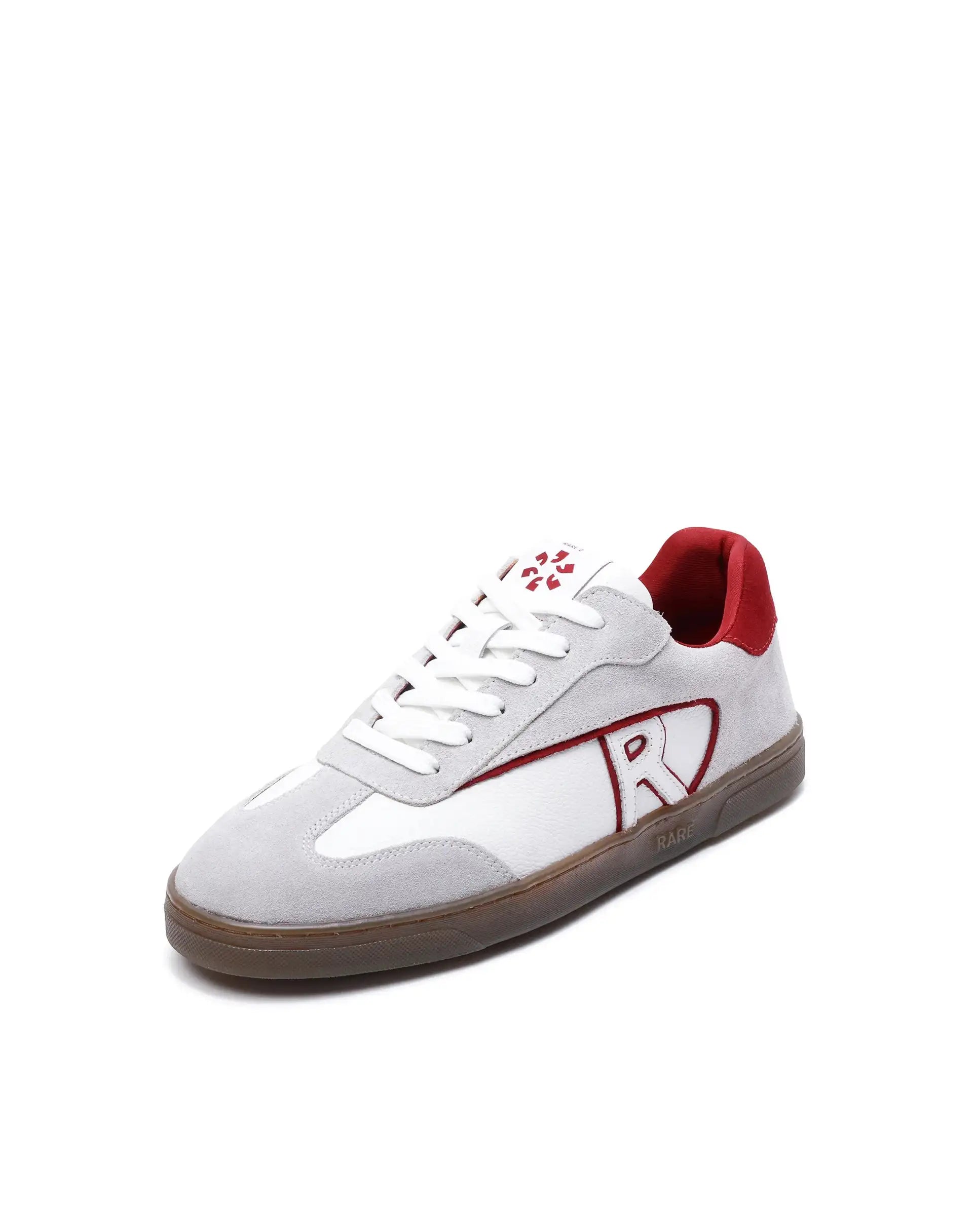 Rare Rabbit Men's Zoop Maroon Leather Lace-Up Closure Sneaker