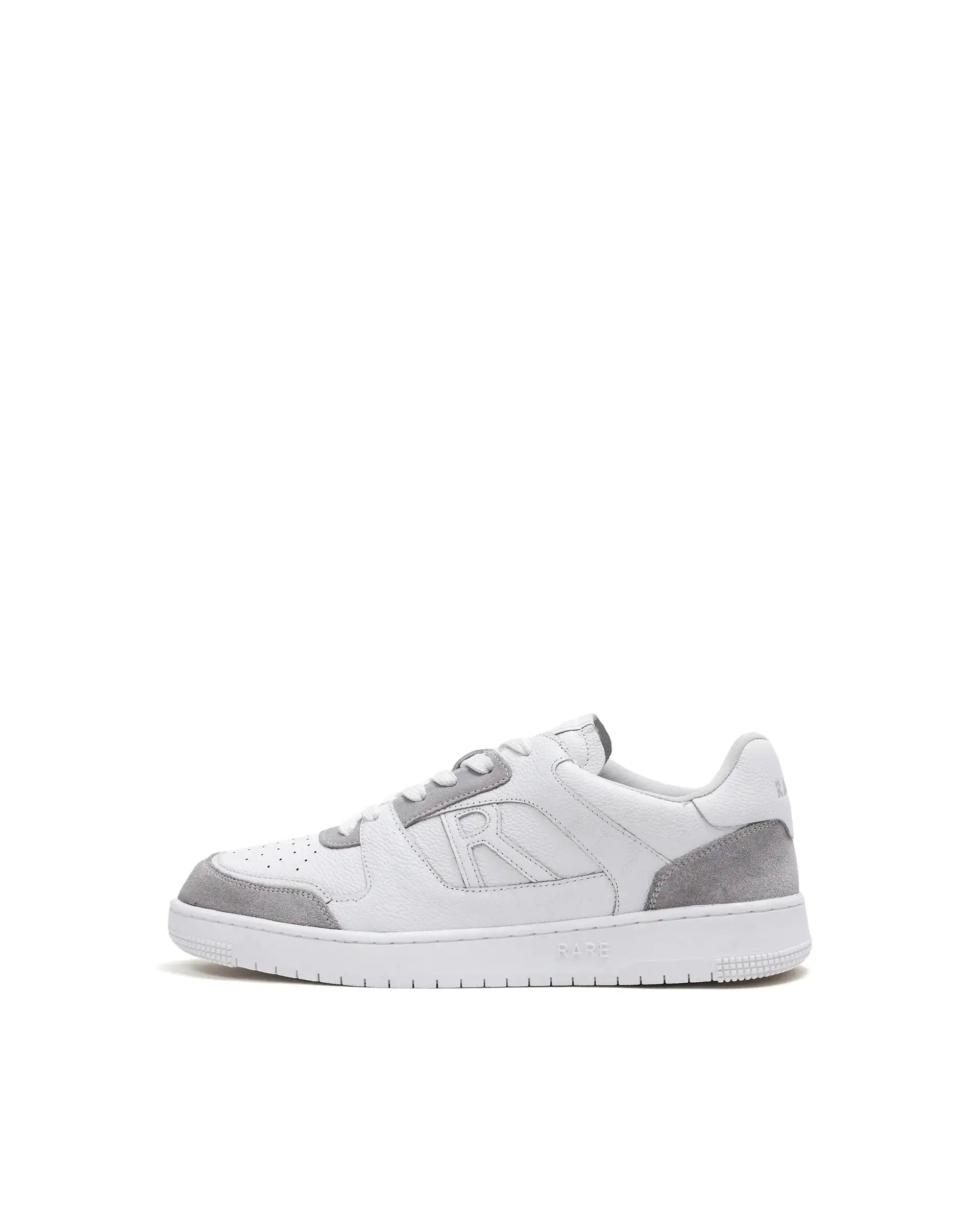 Rare Rabbit Men Zouk White Leather Lace-Up Closure Sneakers