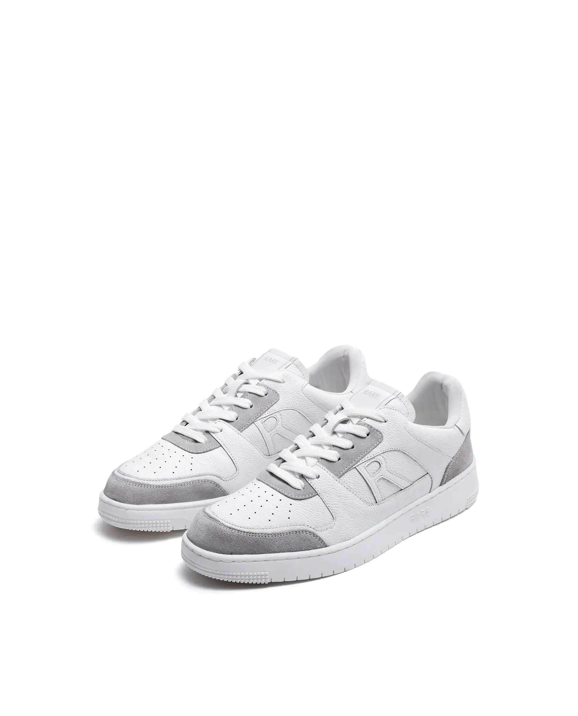 Rare Rabbit Men Zouk White Leather Lace-Up Closure Sneakers